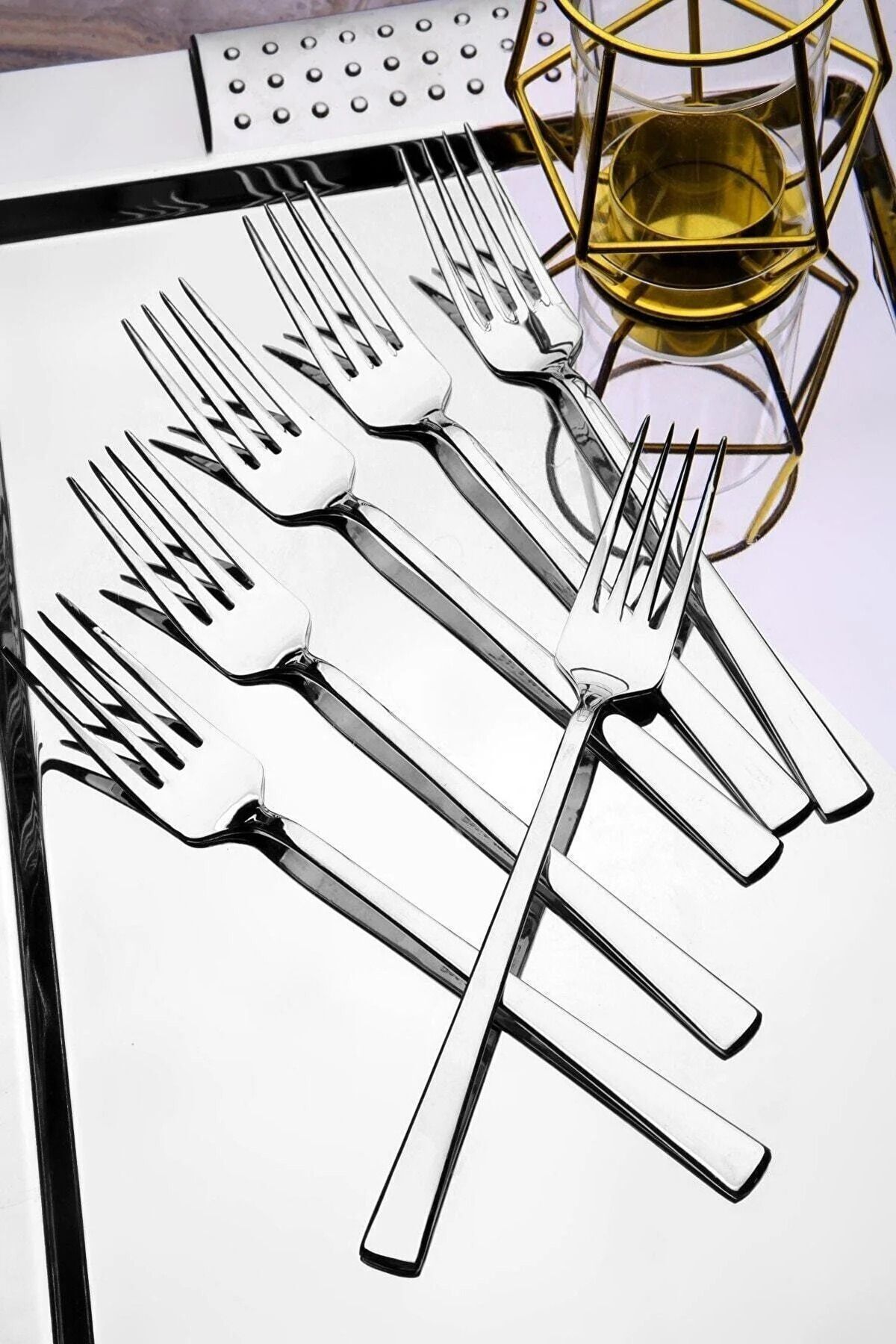 Gülçelik-24 Pieces 12 Pieces Tablespoons 12 Pieces Dinner Fork Sticks Model Suitable for Daily Use 2