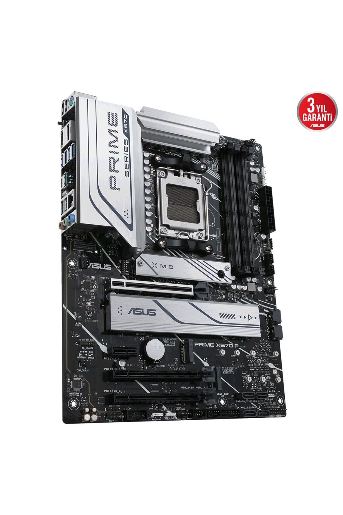 ASUS-Prime X670-p-csm Amd X670 Am5 DDR5 6400 Dp HDMI 3x M2 Usb3.2 Aura RGB 2.5gbit Lan Atx 5x P 3