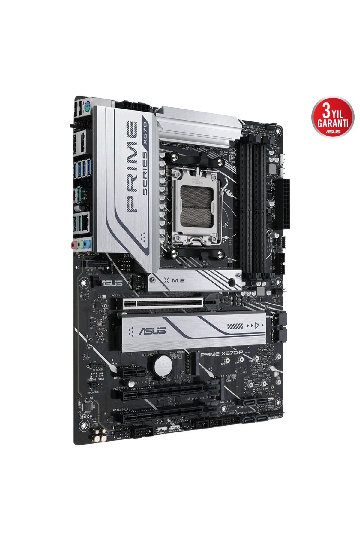 ASUS-Prime X670-p-csm Amd X670 Am5 DDR5 6400 Dp HDMI 3x M2 Usb3.2 Aura RGB 2.5gbit Lan Atx 5x P 2