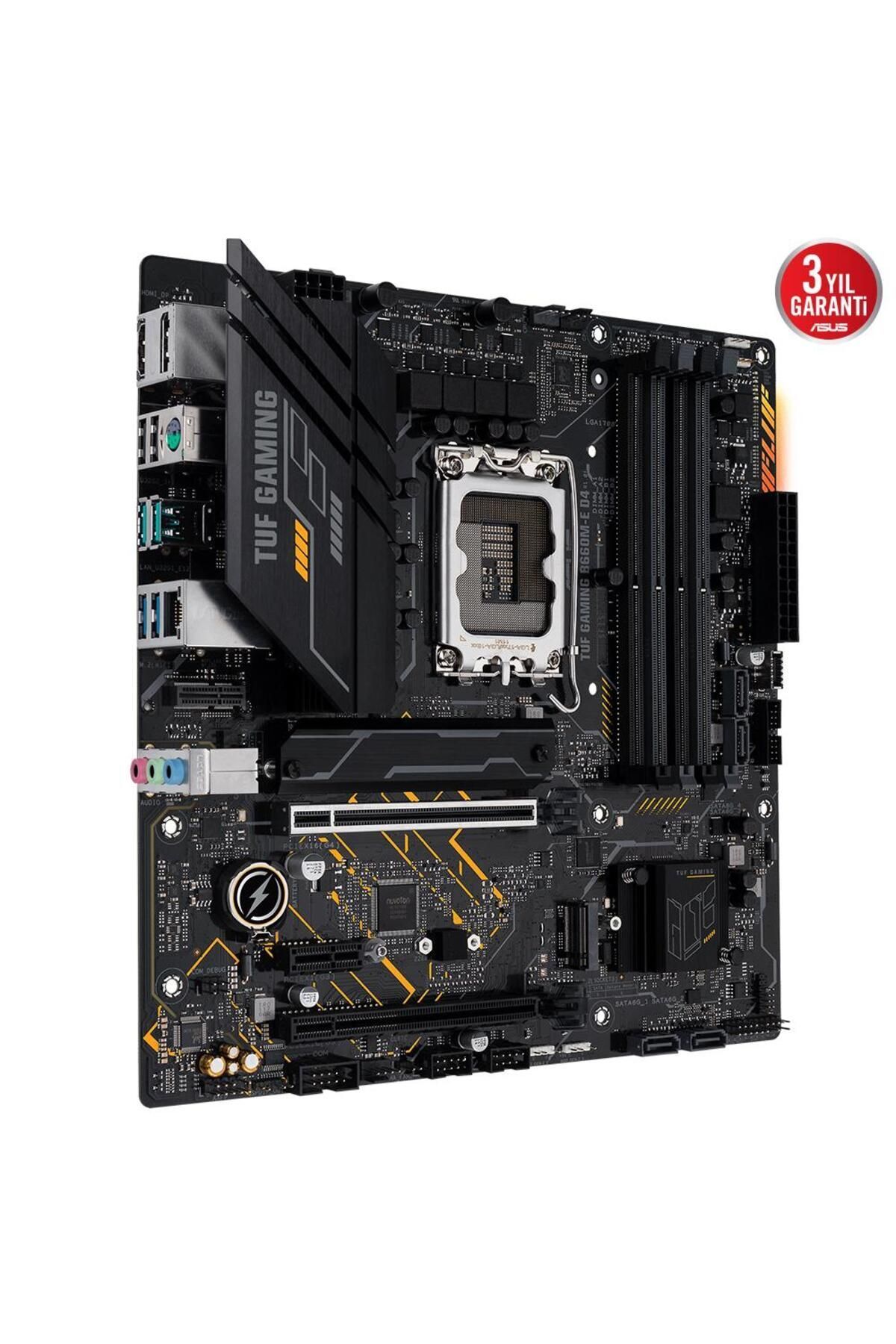 ASUS-Tuf Gamming B660m-e D4 1700p - 4xddr4 5333 Dp/hdmi 2xm2 Usb3.2 Aura Rgb Matx 128gb Ram Support 2