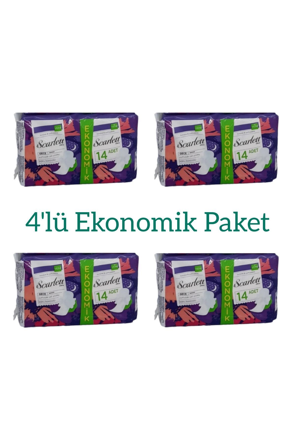 SCARLETT Scarlet Ultra Hijyenik Gece Pedi Kuruluk & Yumuşaklık Ekonomik Paket 4