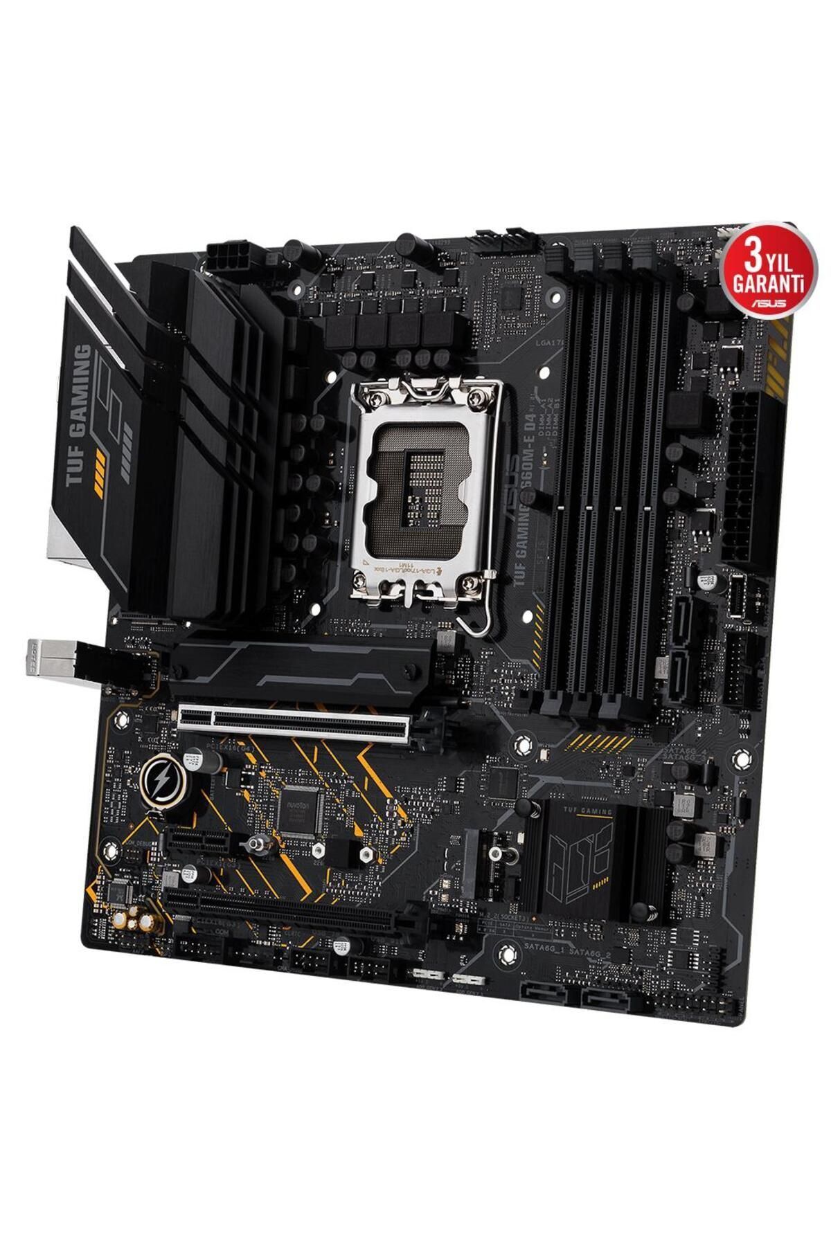ASUS-Tuf Gamming B660m-e D4 1700p - 4xddr4 5333 Dp/hdmi 2xm2 Usb3.2 Aura Rgb Matx 128gb Ram Support 3