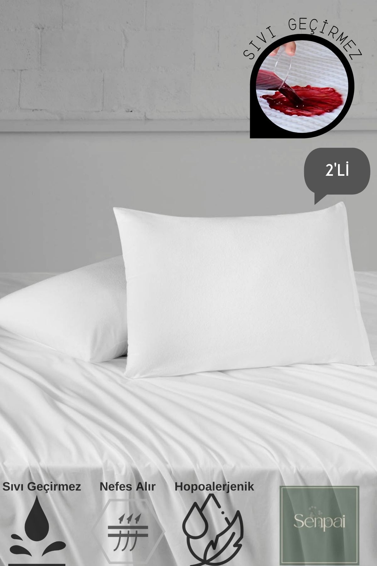 Home Micro-covered 100% Liquid Waterproof Pillow Flare Protector
