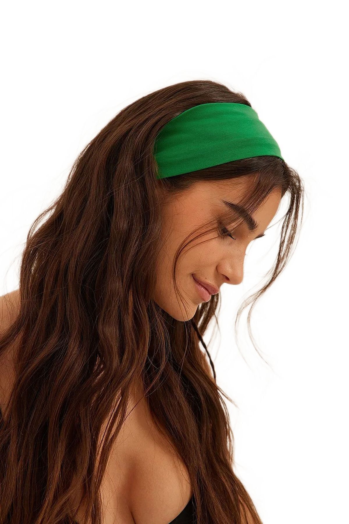 Cotton Stretch Bandana Running Trekking Gym Fitness Yoga Pilates Athlete Sports Headband Striped Green