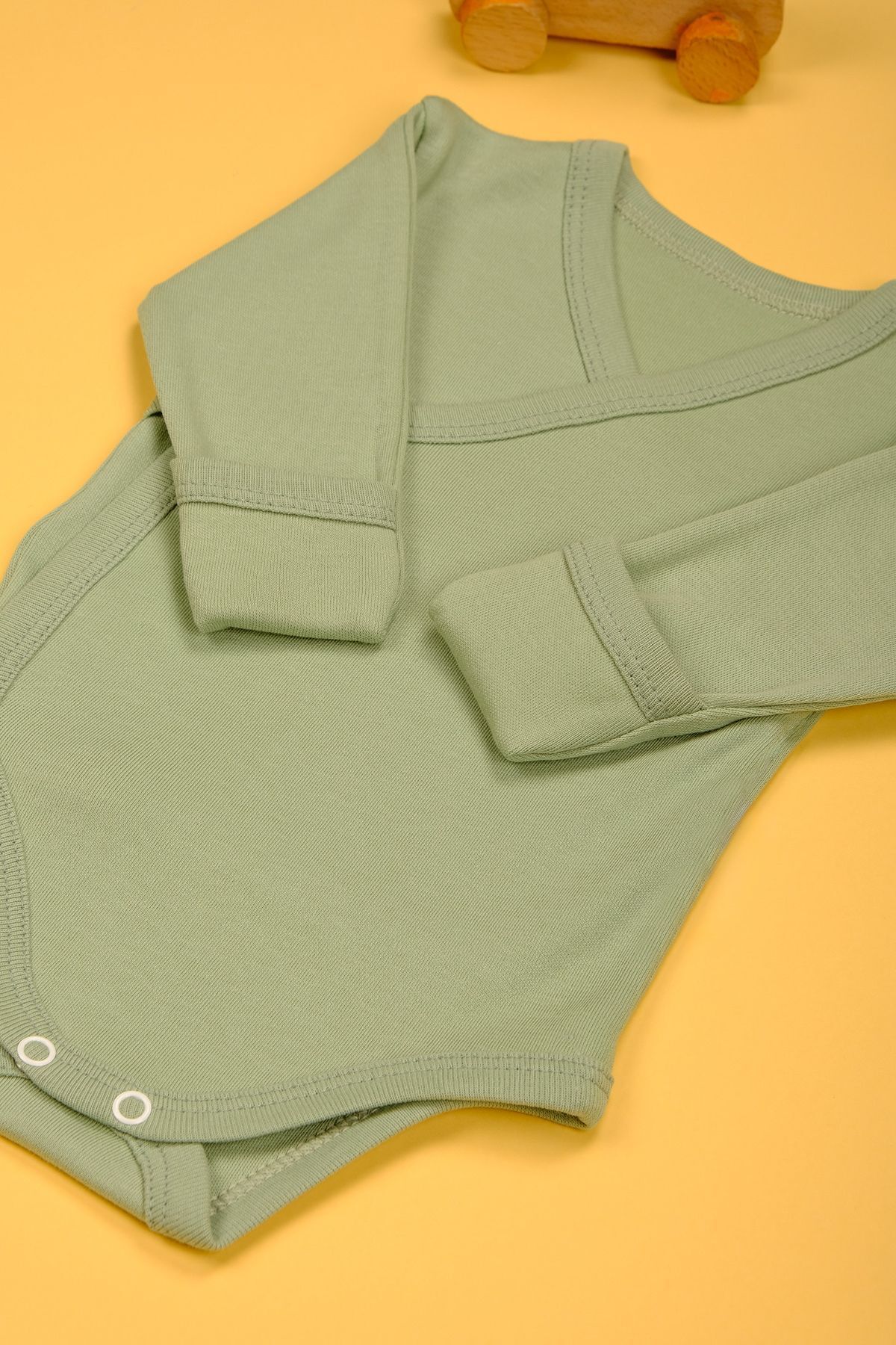 بادی نوزادی پسرانه – دخترانه خاکی bebetospik | UZUN-KOL-V-YAKA اورجینال - تصویر 3