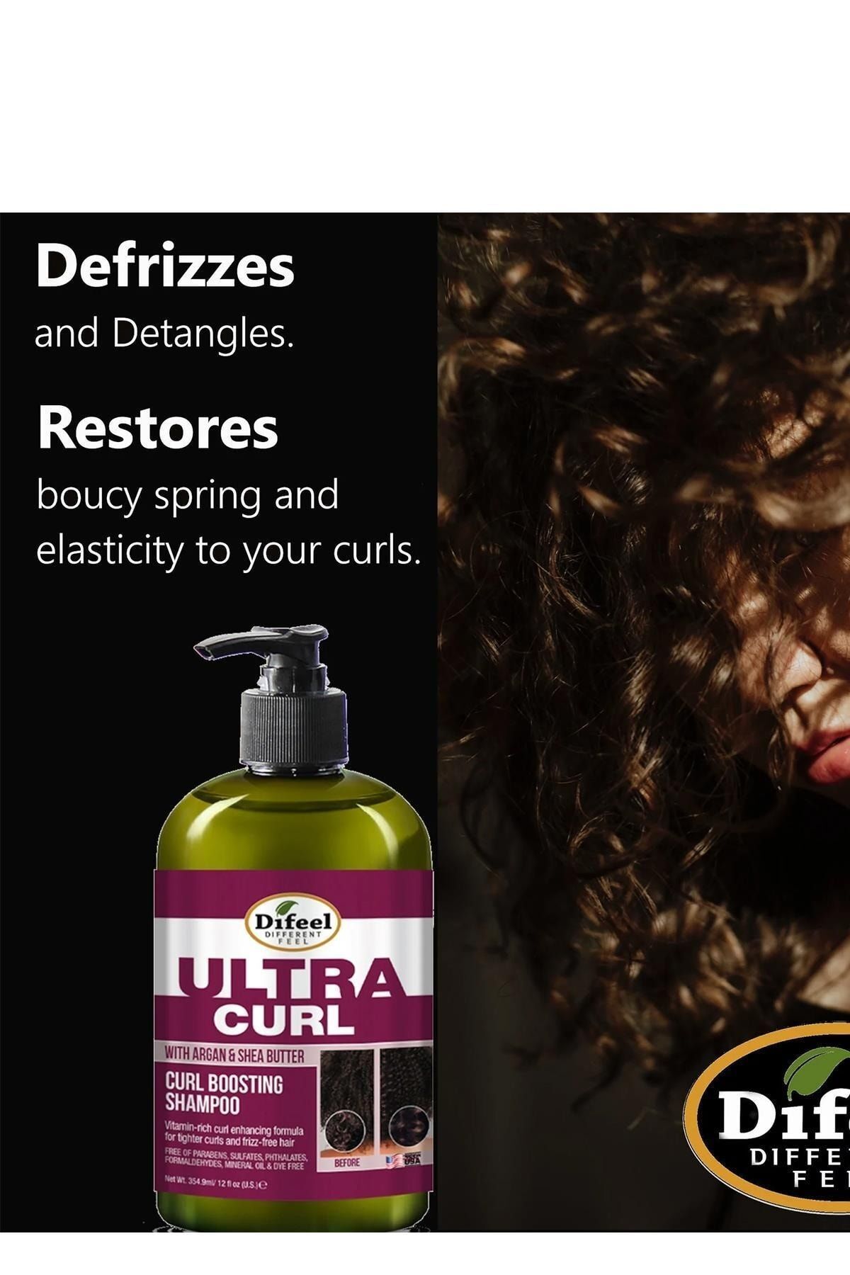 Difeel-Ultra Curl Curl - 354.9ml Lightening Shampoo 4