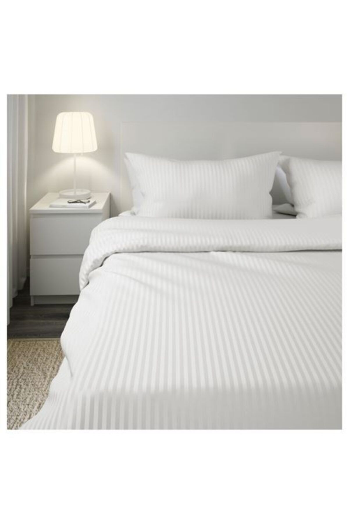 IKEA-Set pilota dubla, Meridyendukkan cu dungi albe 240x220/50x60 Cm-bumbac-fara cearceaf 5