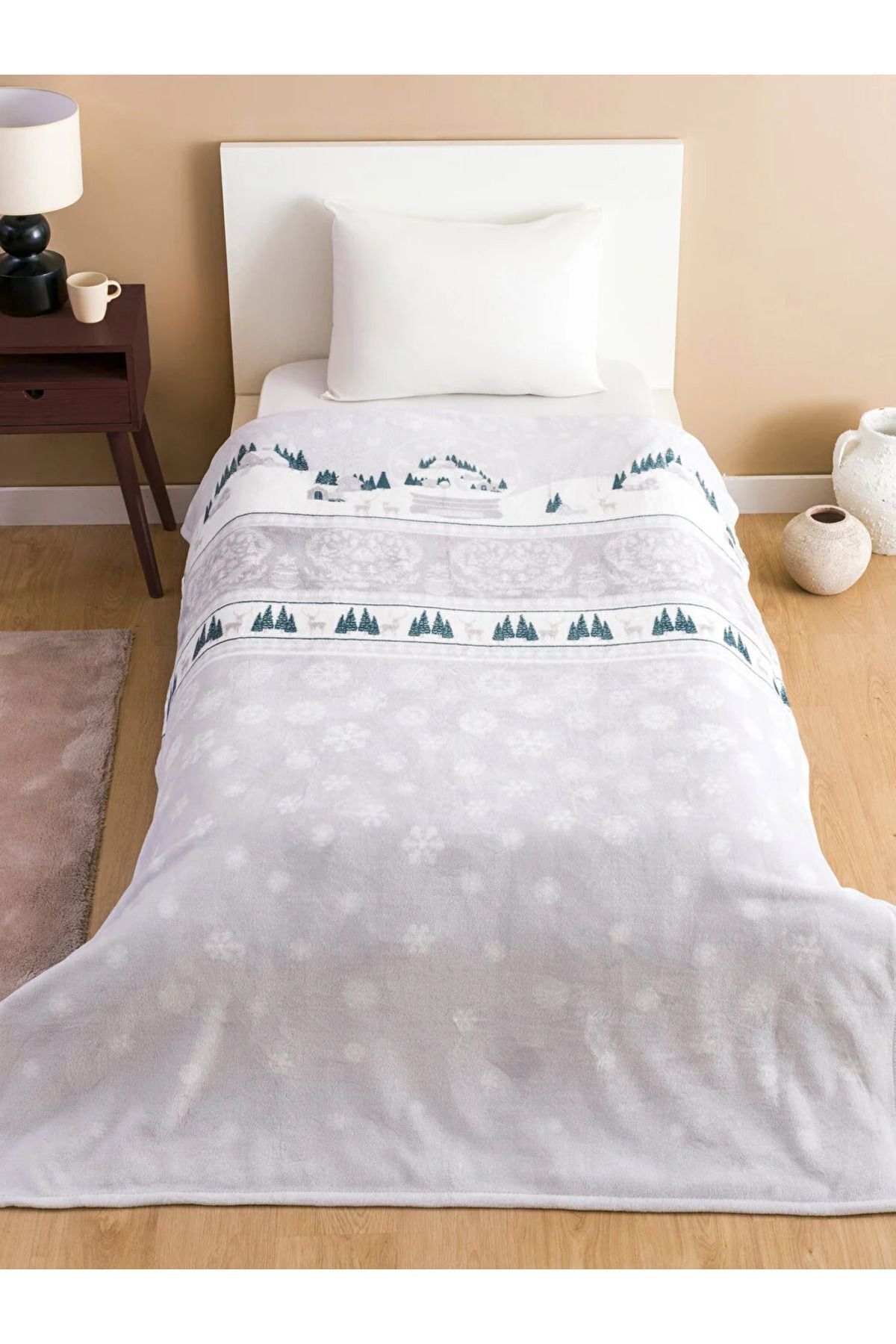 LC Waikiki-LCW HOME Patterned Welsoft Single Blanket 150x220 Cm 2