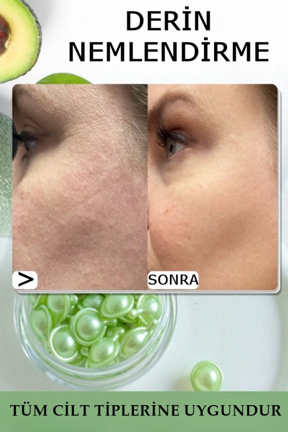 Tokyo Avokado Yağlı ve Kolajen İçerikli Nemlendirici Cilt Serum 20 Kapsül — DHCR6451 — تصویر 3 از 8