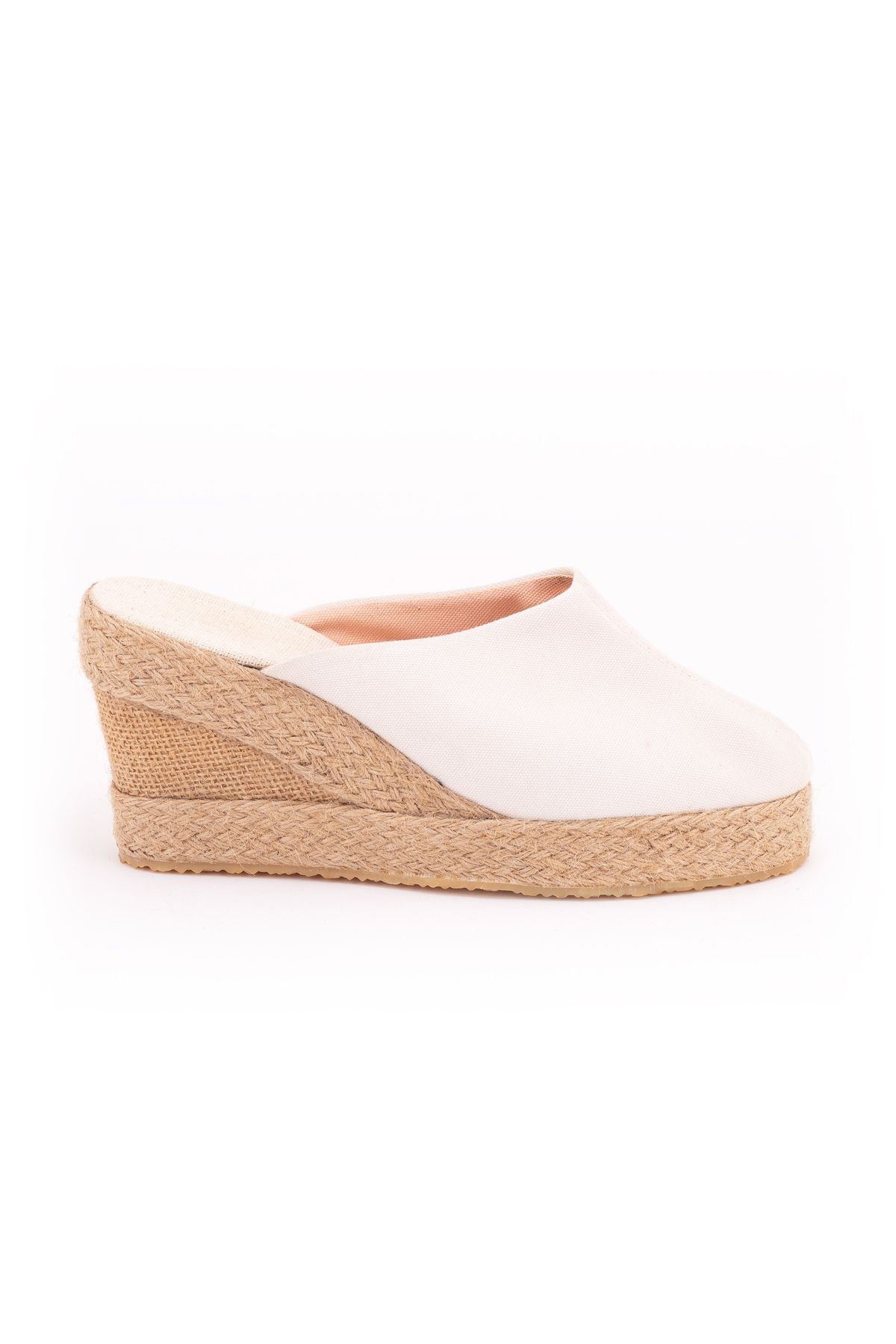 Real Handmade Platform Covered Toe Handmade Wicker Linen Sabo Slippers Handmade