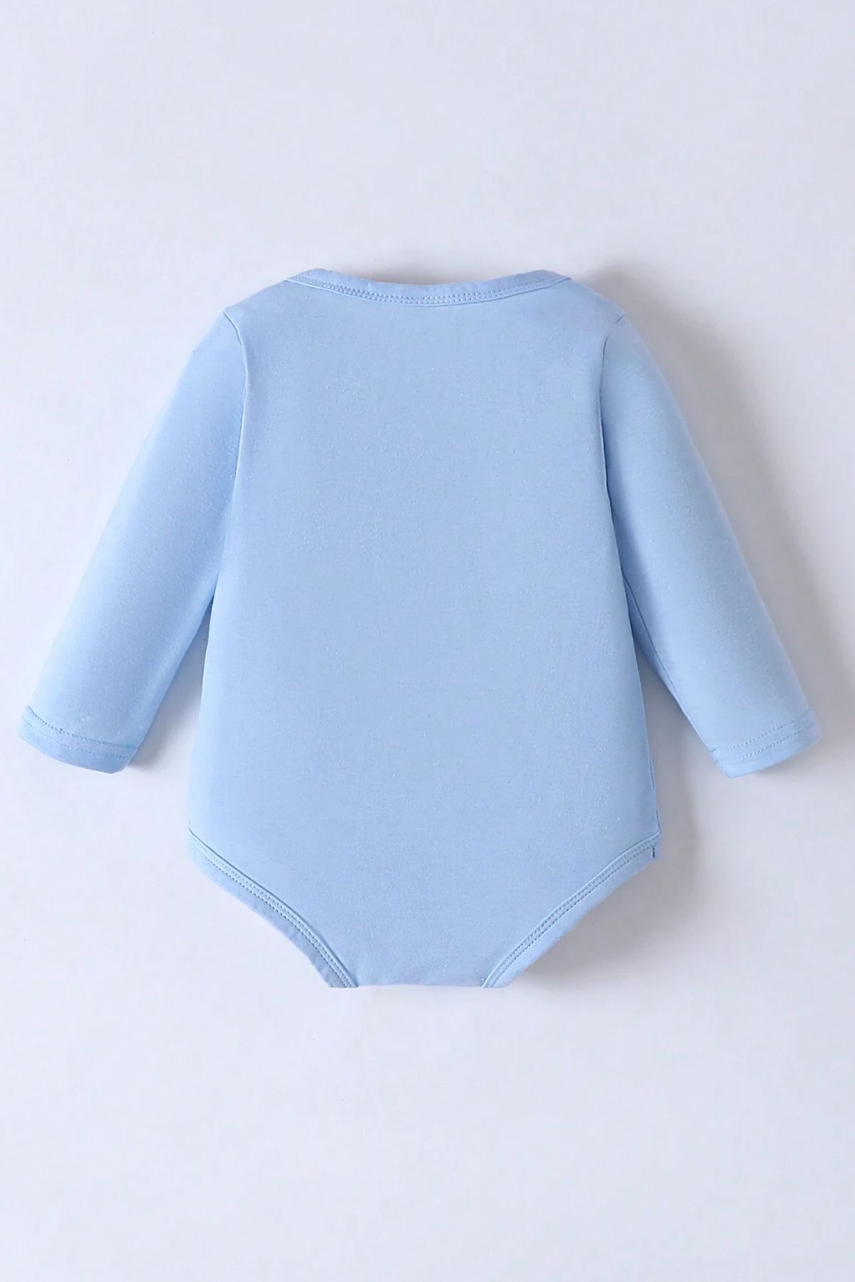 بادی نوزادی پسرانه – دخترانه آبی bebetospik | ZBN-UZUN-BEYAZ اورجینال - تصویر 2