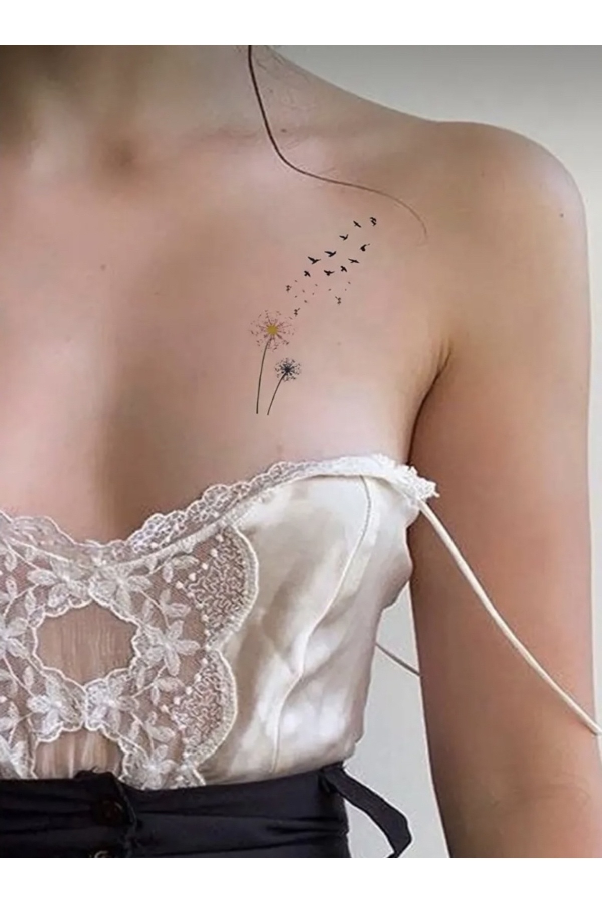 Be Best Unisex Renkli Polen Karahindibağ ve Kelebek Desen Geçici Dövme CD478