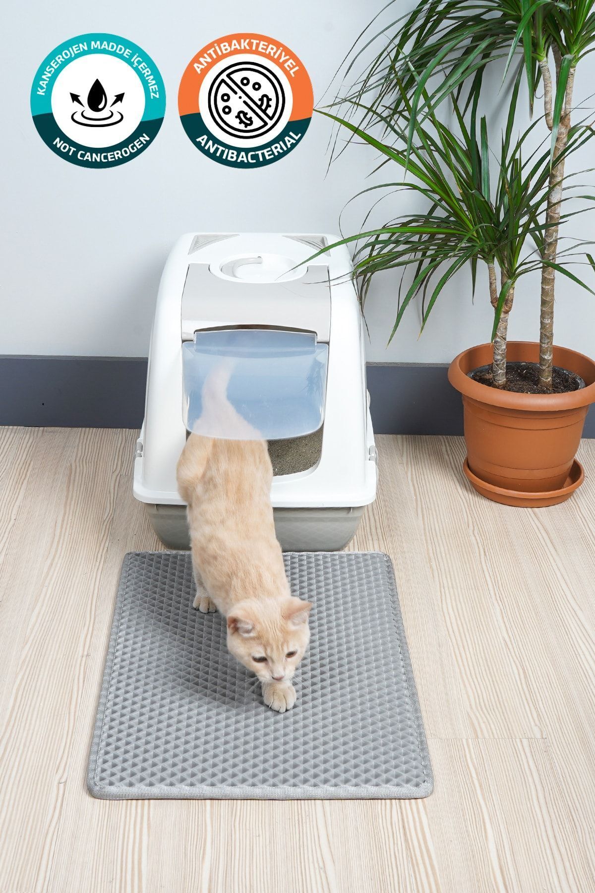 (40X55 CM) Kedi Tuvalet Önü Paspası Kedi Kumu Paspası Kedi Matı
