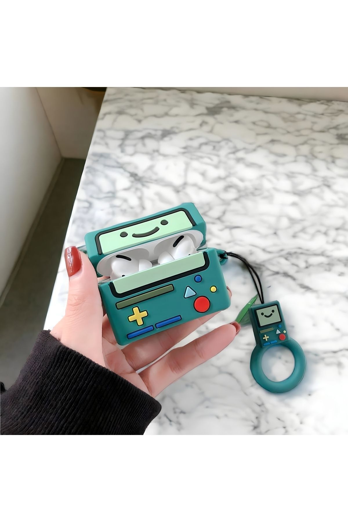 MMC-Adventure Time Cute Robot BMO Case Compatible with AirPods Pro 2nd Generation 3