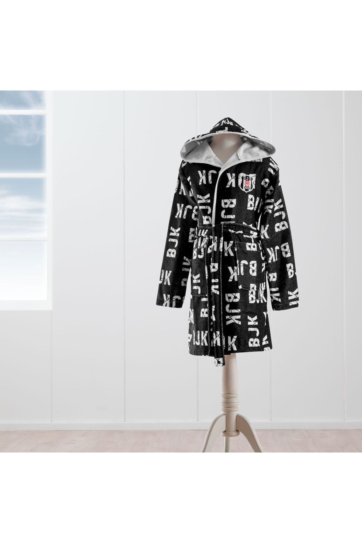 حوله تنپوش (روبدوشامبر) چند رنگ دخترانه و پسرانه بچگانه 1903 BATHROBE طرح دار Taç