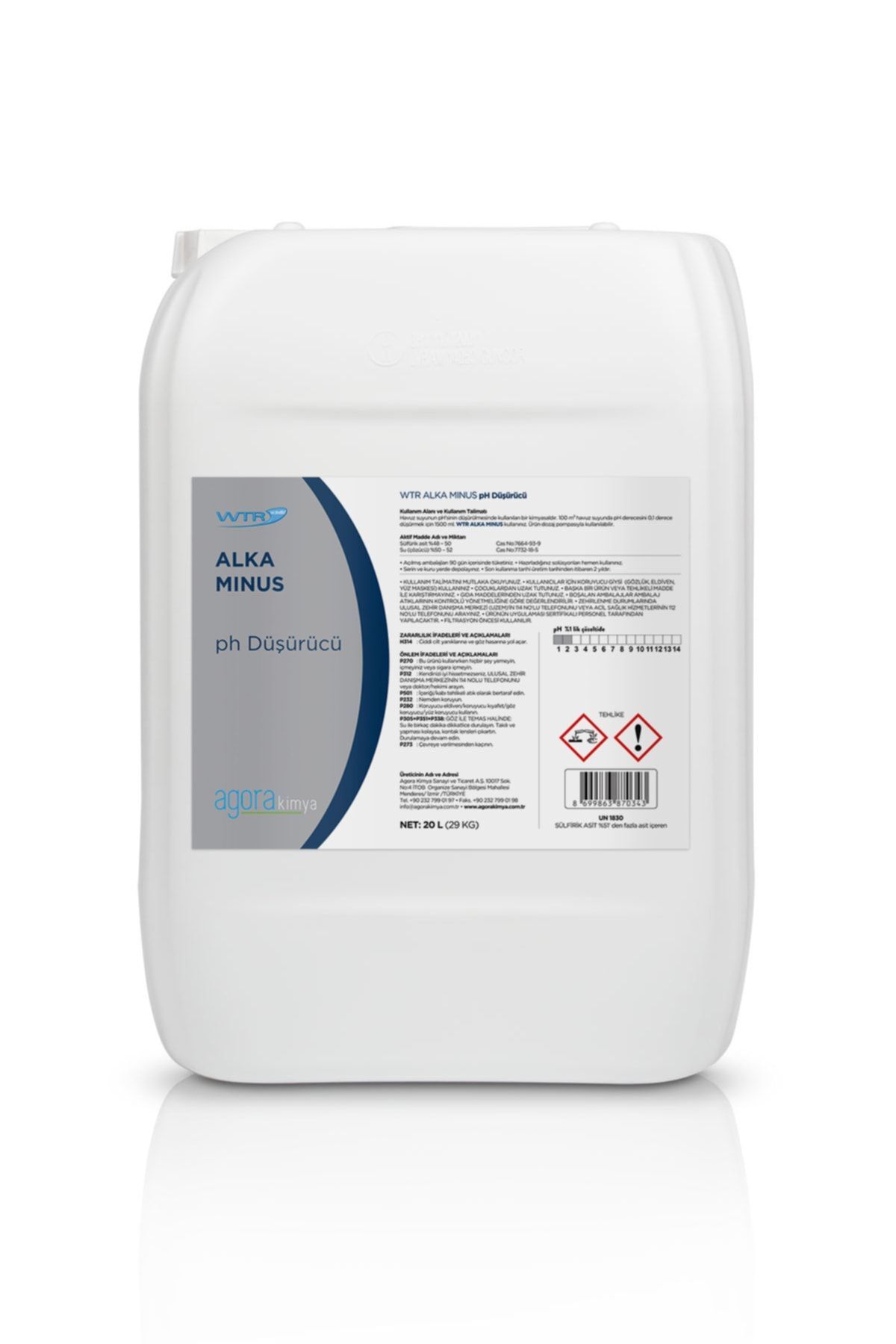 Havuz Ph Ve Alkalinite Düşürücü Selenoid Alka Minus 29 Kg