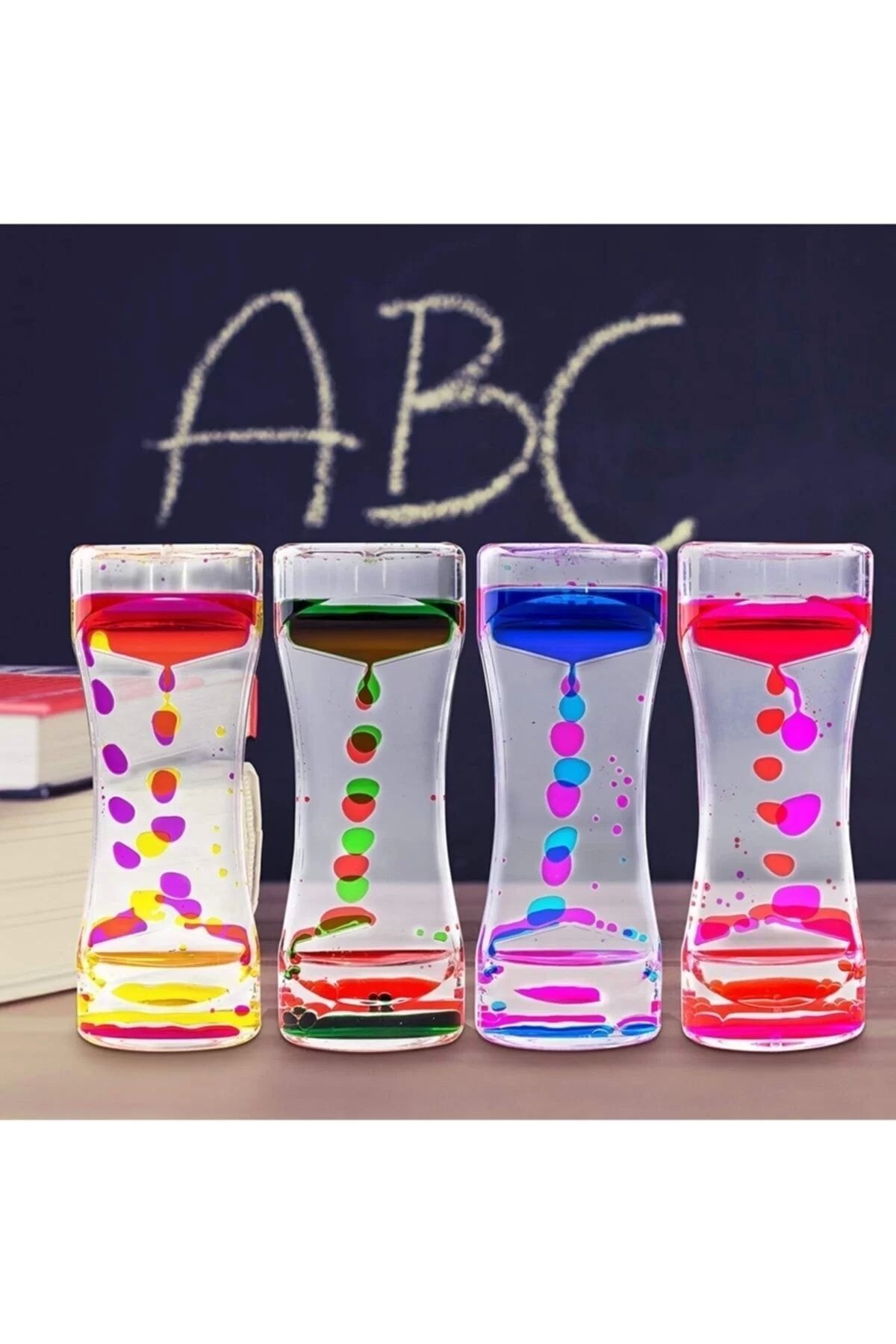 ساعت حبابی دو تکه، ساعت شنی مایع، ساعت شنی لاوالمپ، حباب آب، اسباببازی حسی، ۲ عدد