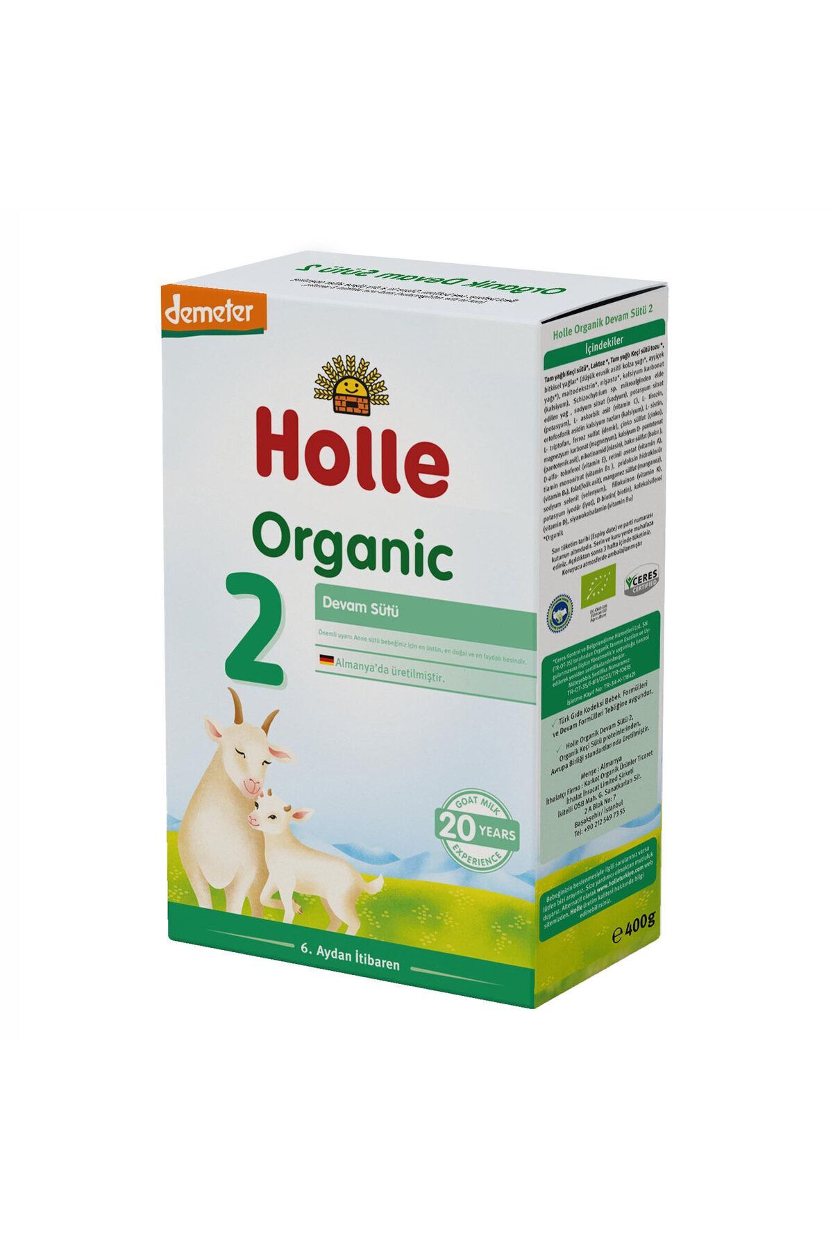 Holle Organik Keçi Sütlü Devam Sütü 400 gr 6 Ay No Color 2 fotoğrafı 3 (önizleme)