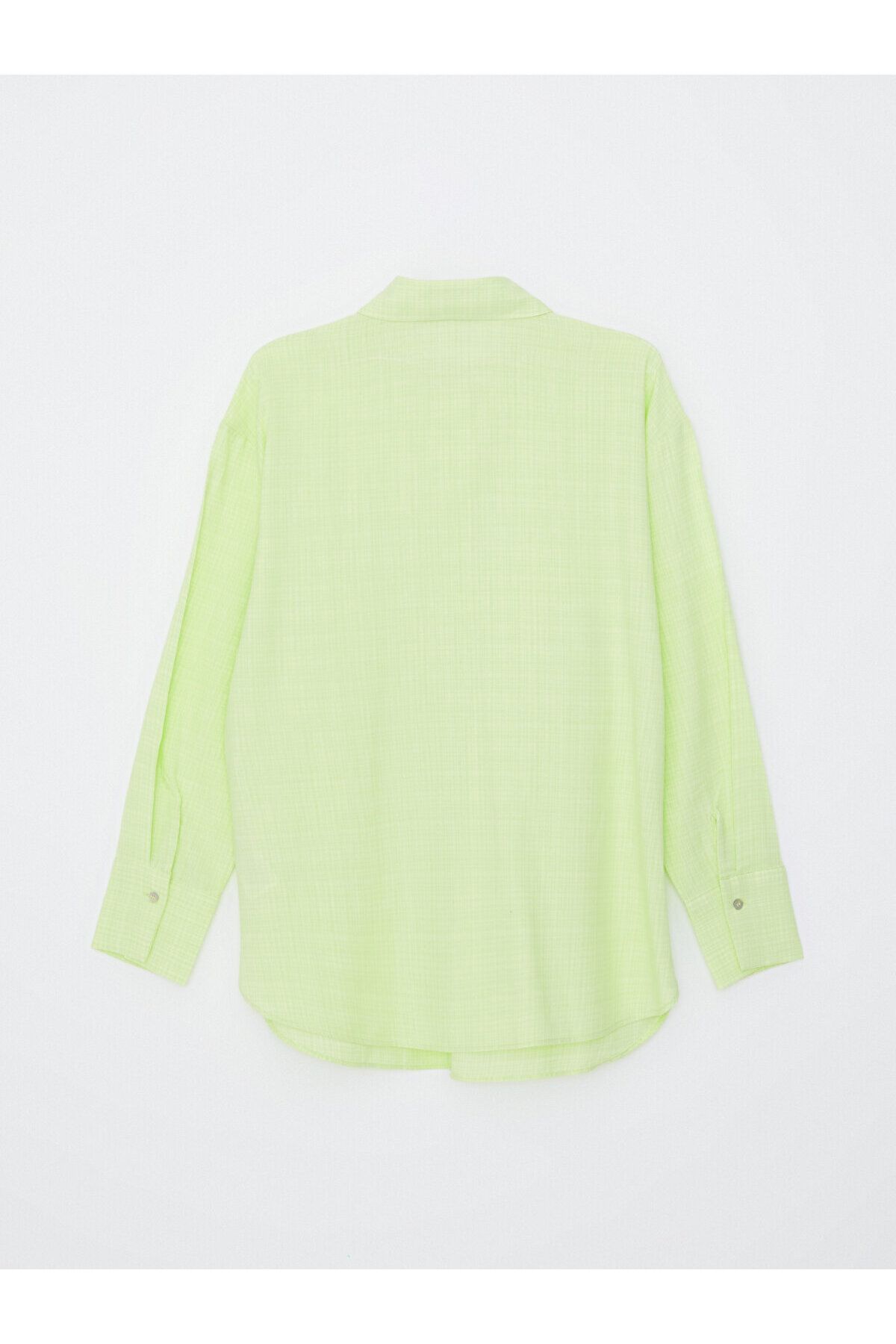 LC Waikiki-LCW Oversize női ing - tömör hosszú ujjú 2