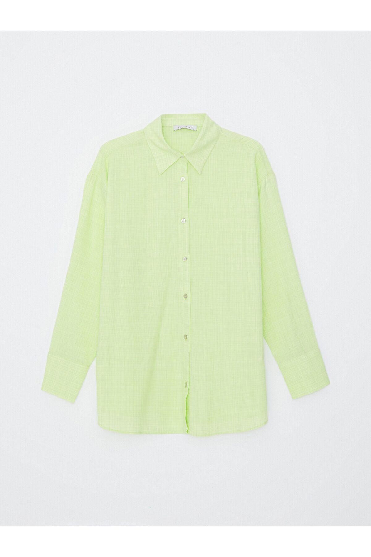 LC Waikiki-LCW Oversize női ing - tömör hosszú ujjú 1