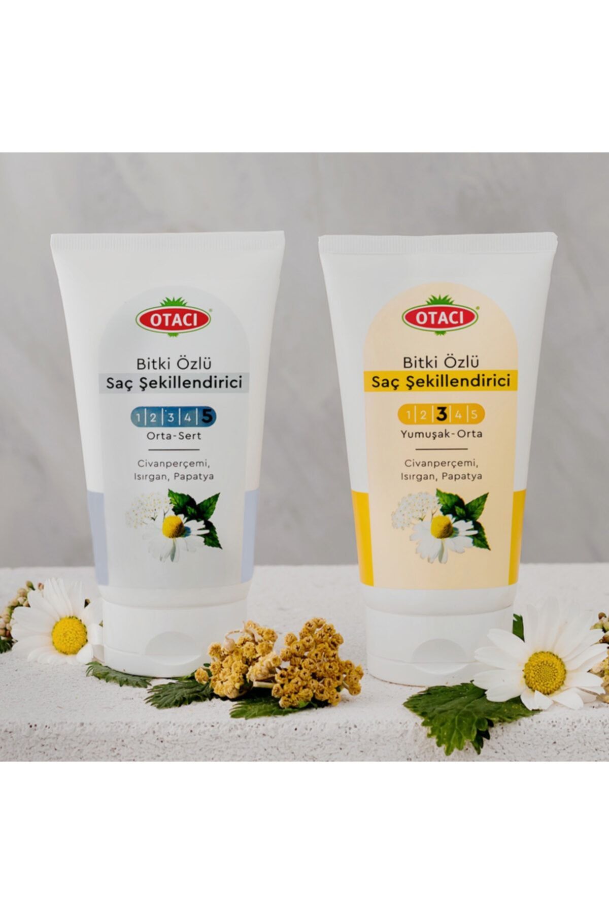 Otacı Bitki Özlü Saç Şekillendirici,saç Jölesi,orta-sert + Yumuşak-orta 2li Set