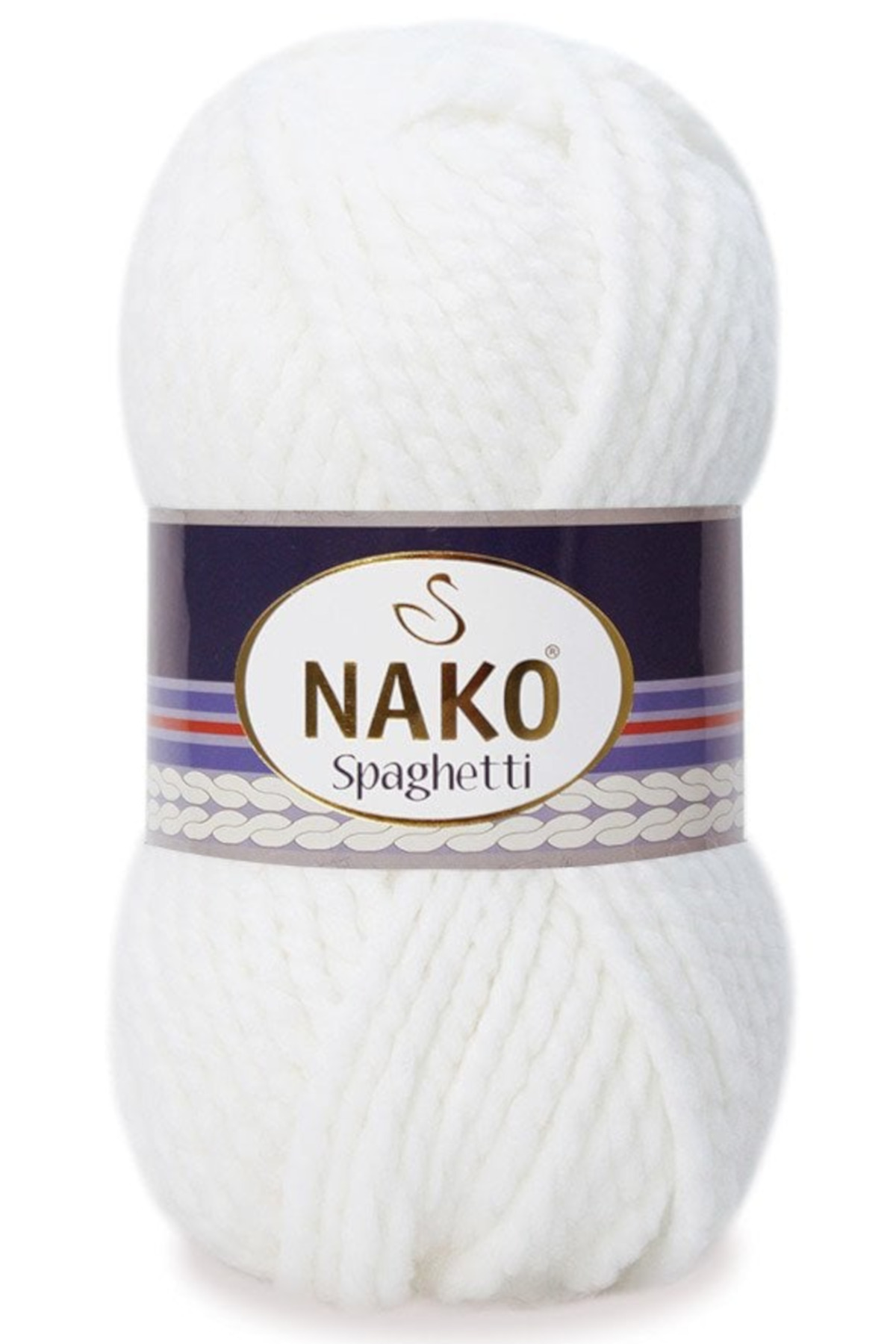 Spaghetti 25% Wool Hand Knitting Yarn 208 White