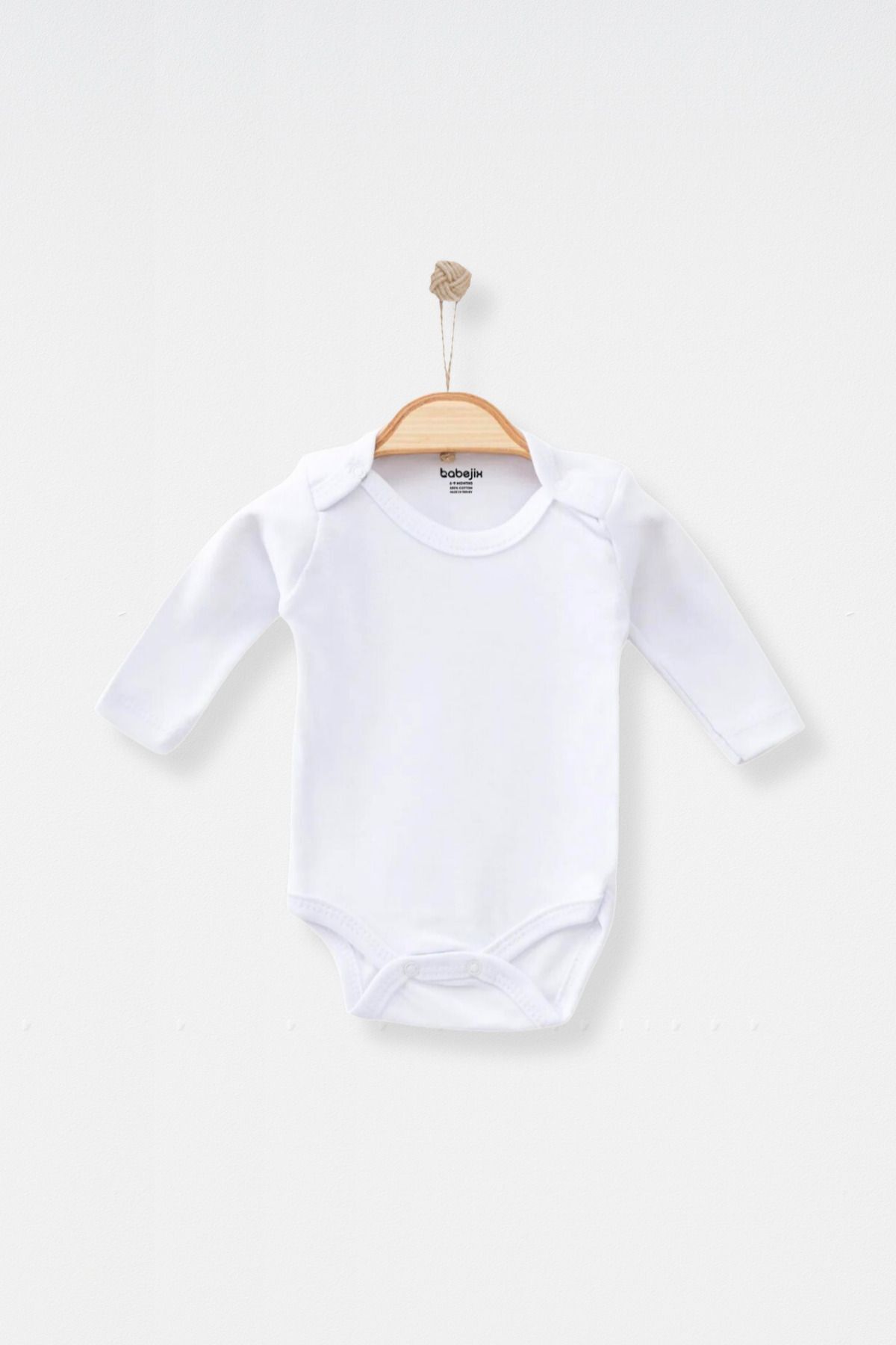 بادی نوزادی پسرانه – دخترانه سفید Babejix | 9814 اورجینال - تصویر 2