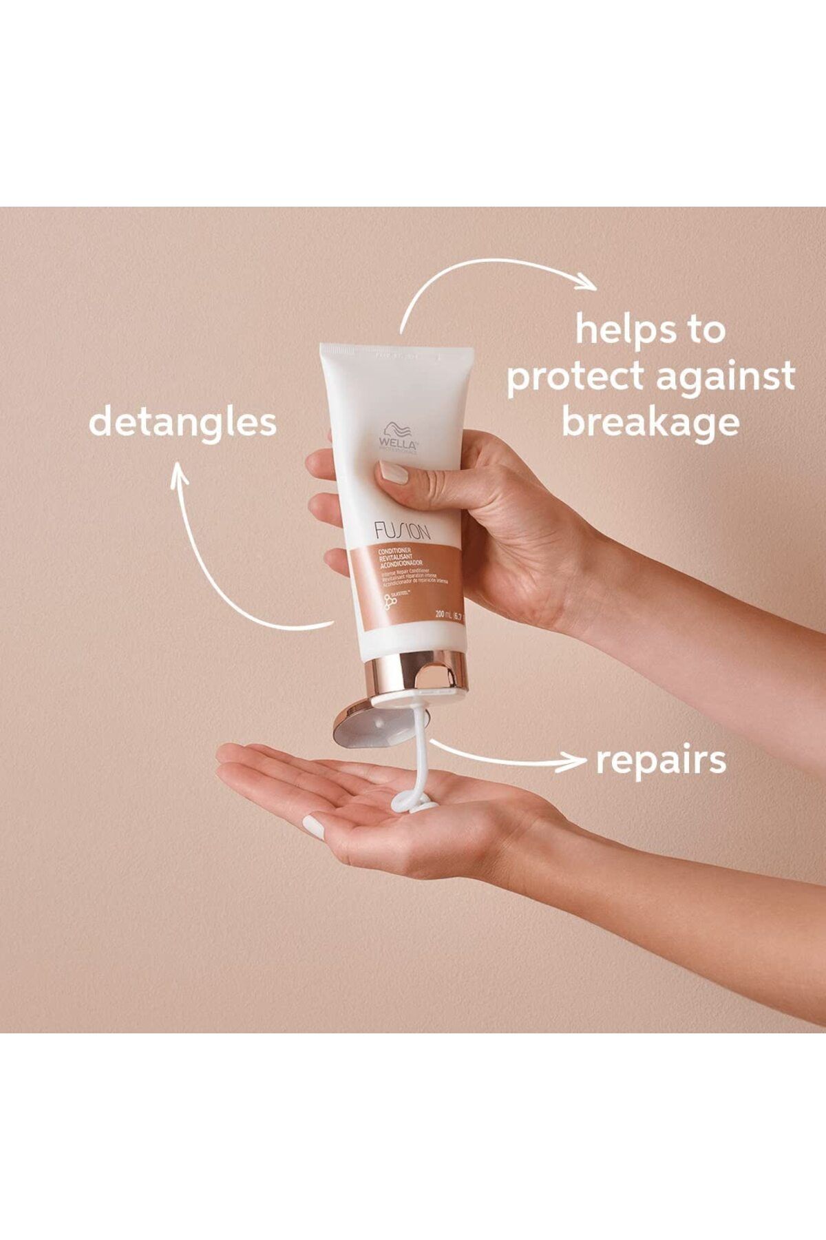 Wella-Wella Fusion 200ml Conditioner - Attached to Mechanical Damage, Instant Protective 1