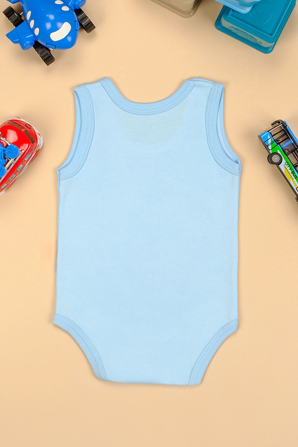 بادی نوزادی پسرانه – دخترانه آبی bebetospik | ASKI-BEYAZ-SUTKOLIK اورجینال - تصویر 2