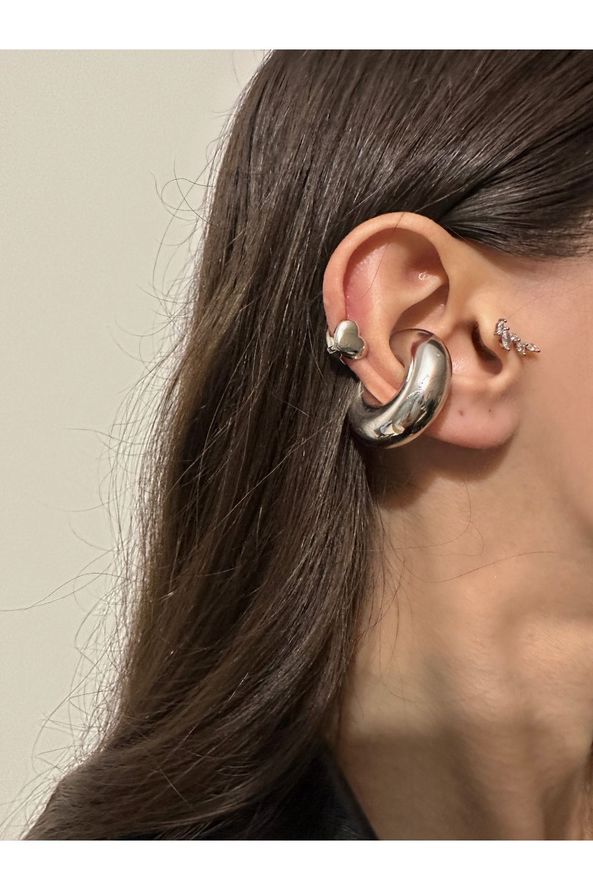 Steel Thick Knuckle Cartilage Earring Earcuff