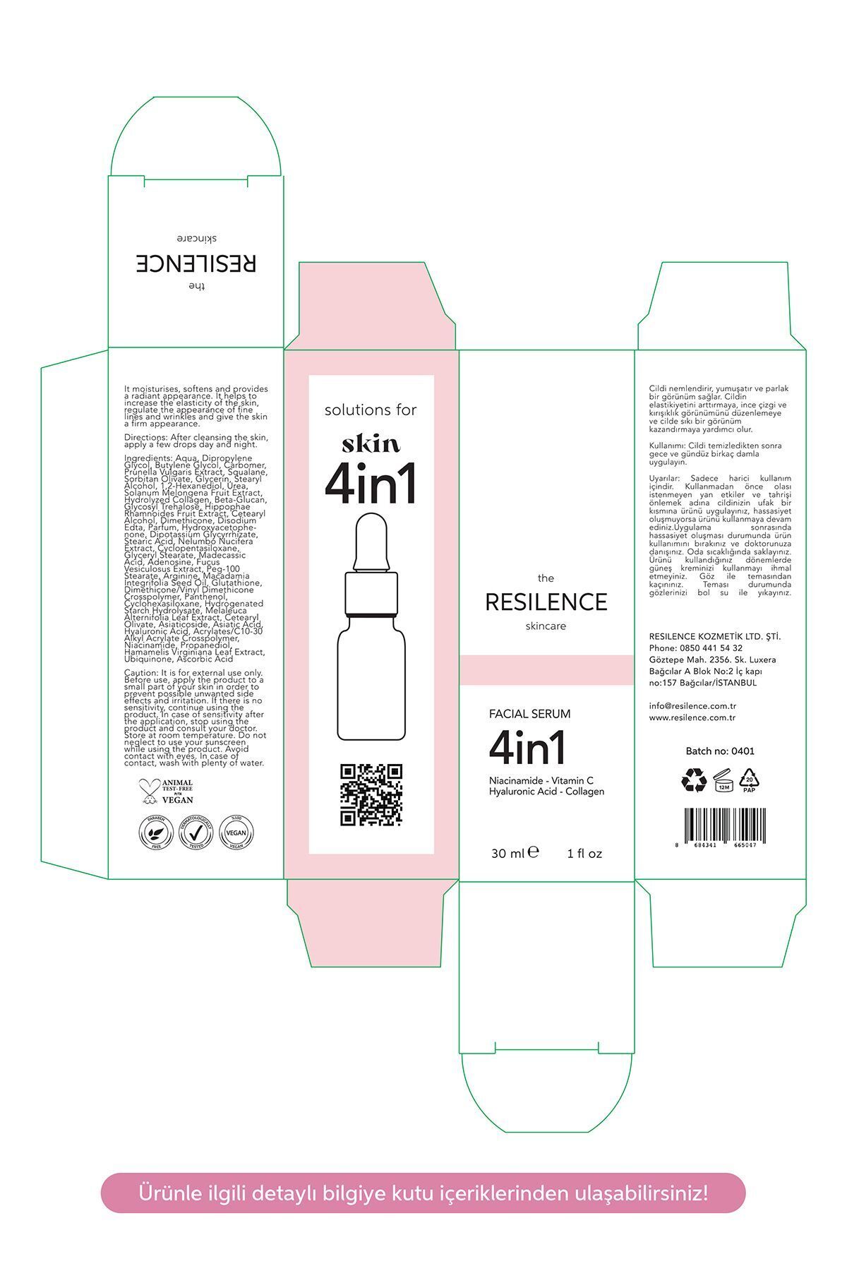 4in1 Mucizevi Serum Yoğun Nemlendirici Anti Aging Onarıcı 30 Ml — RS 0401 — تصویر 6 از 8