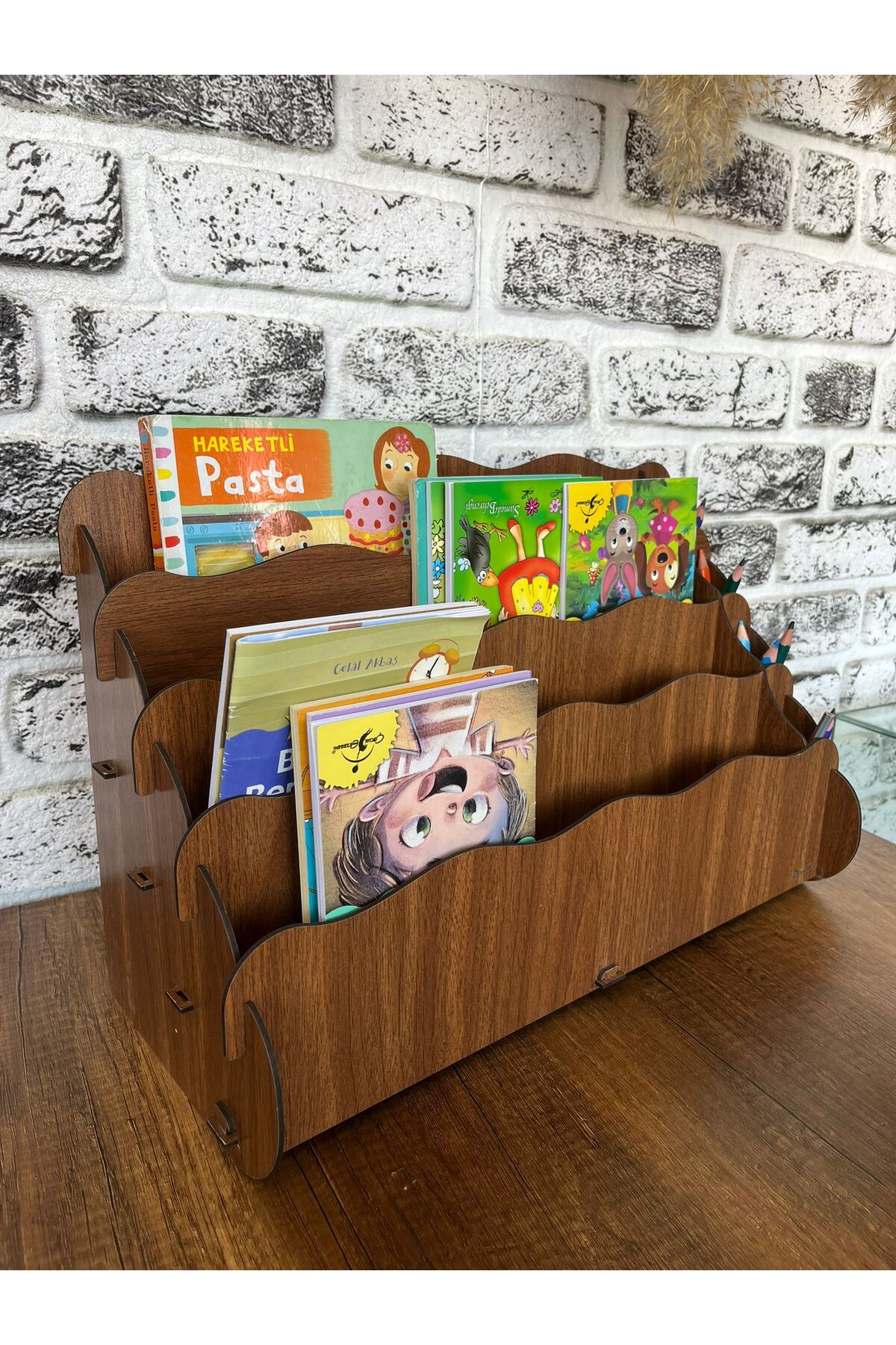 KLES kalemlikli çocuk kitaplığı çocuk odası dekorasyonu eğitici çocuk kitaplığı fotoğrafı 2 (önizleme)