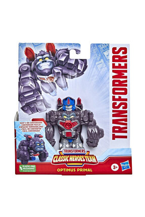 Transformers Classic Heroes – Optimus Primal Convertibile 11 Cm (gorilla/robot) Per Bambini 3+ Anni