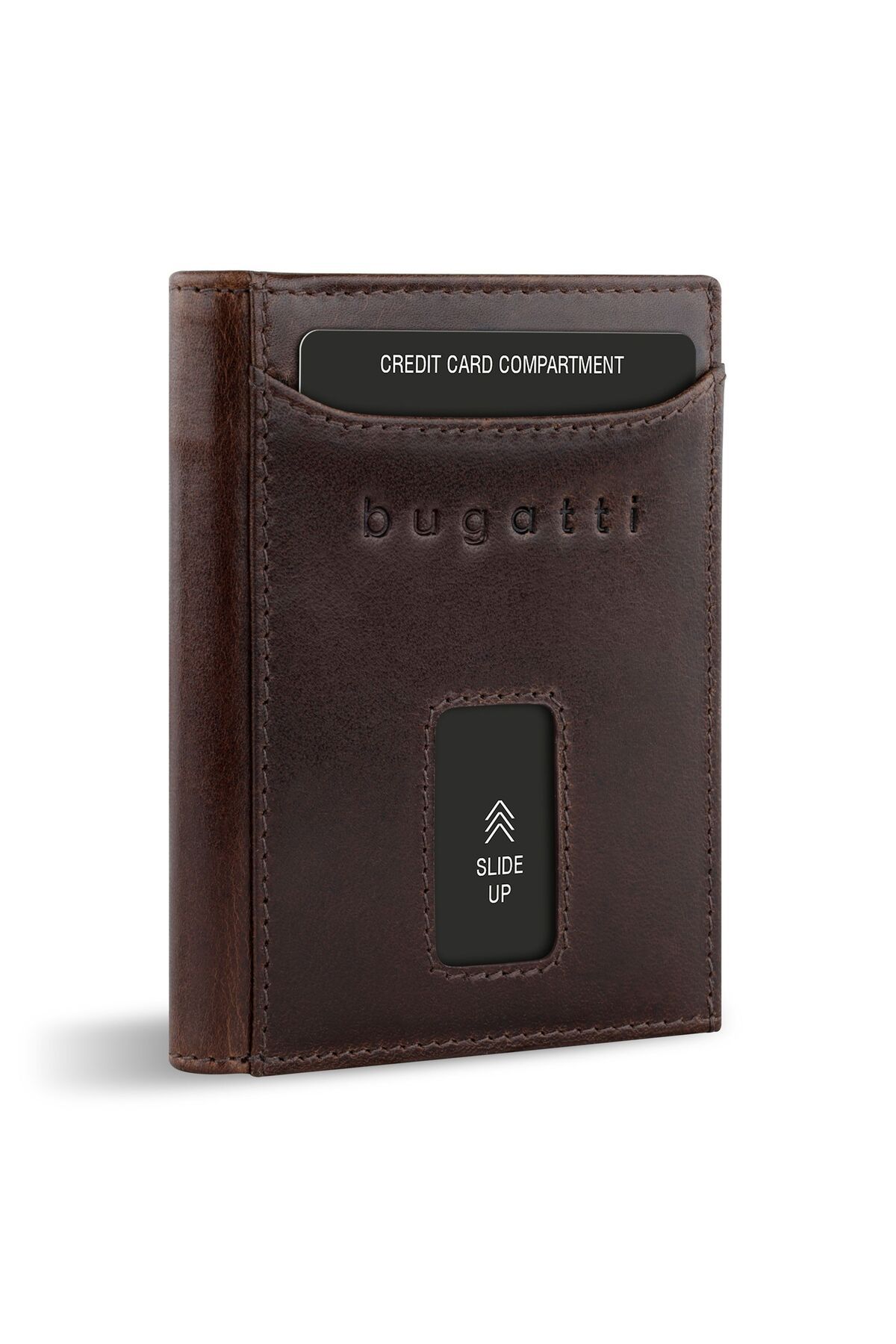 BUGATTI-Güvenli İnce Geldbörse RFID Schutz Leder 8 cm 5