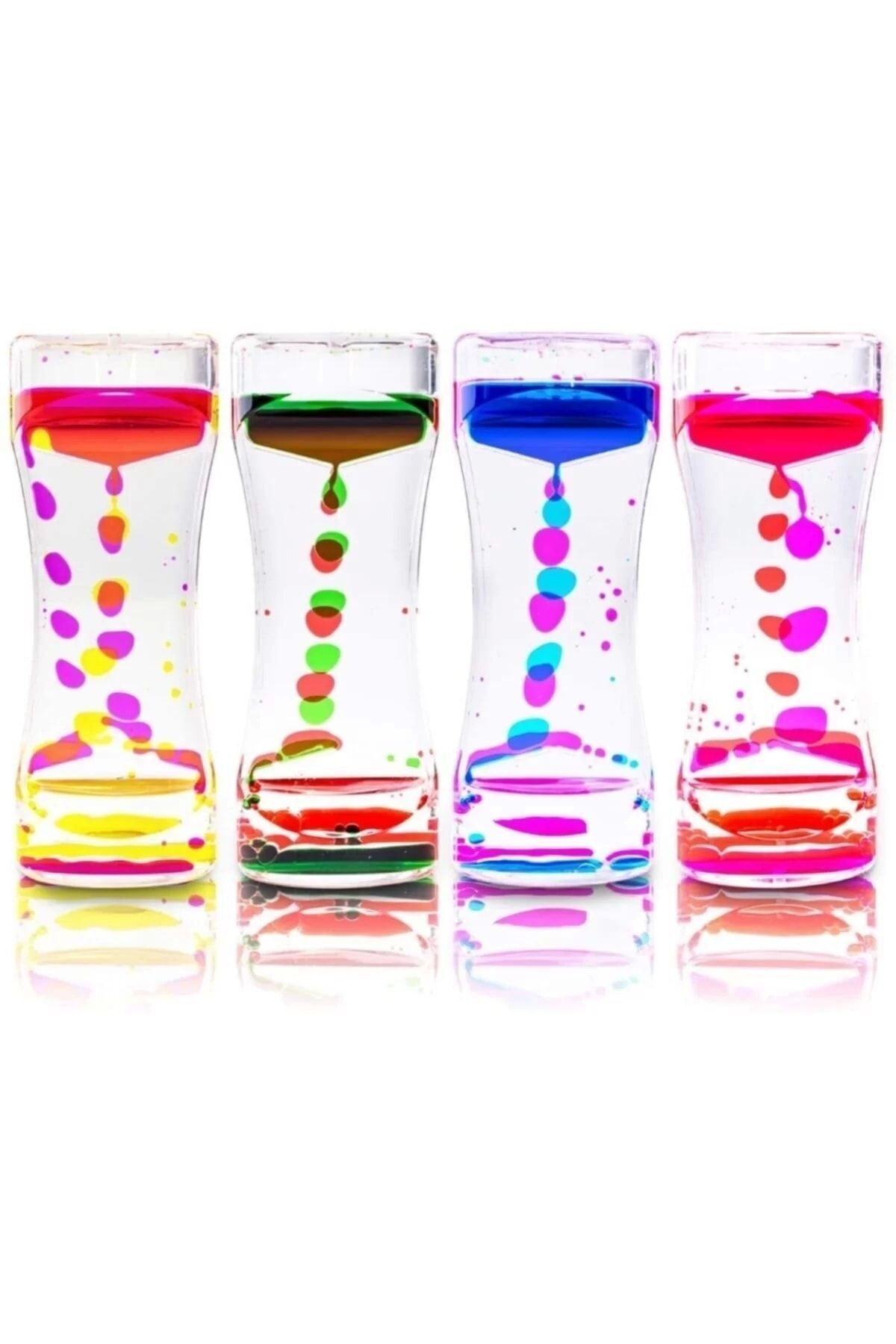 ساعت حبابی دو تکه، ساعت شنی مایع، ساعت شنی لاوالمپ، حباب آب، اسباببازی حسی، ۲ عدد