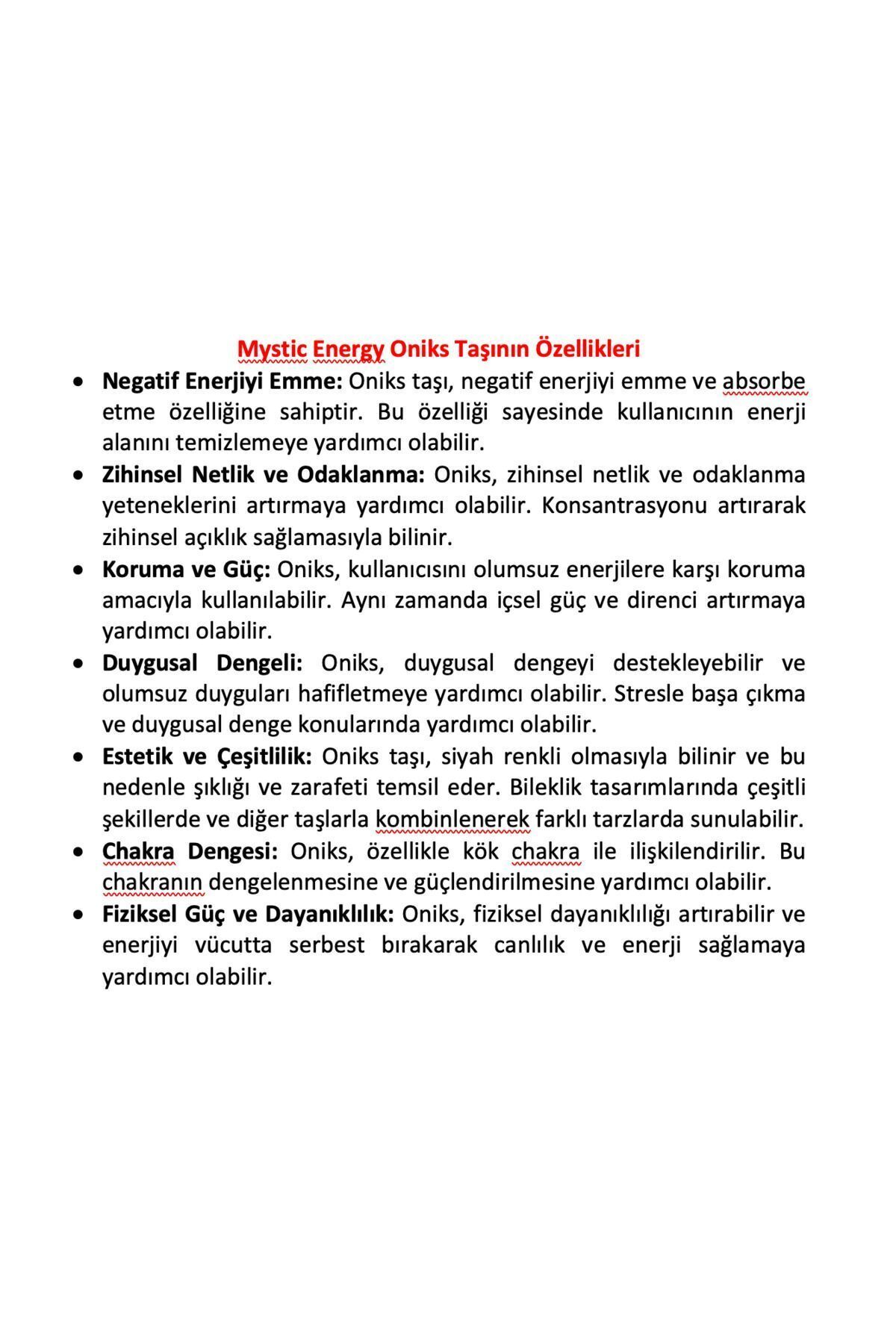 Sertifikalı Doğal Taş Onix(ONİKS) Unisex Bileklik | Hediyelik Doğal Taş | Hediyelik Doğaltaş 4