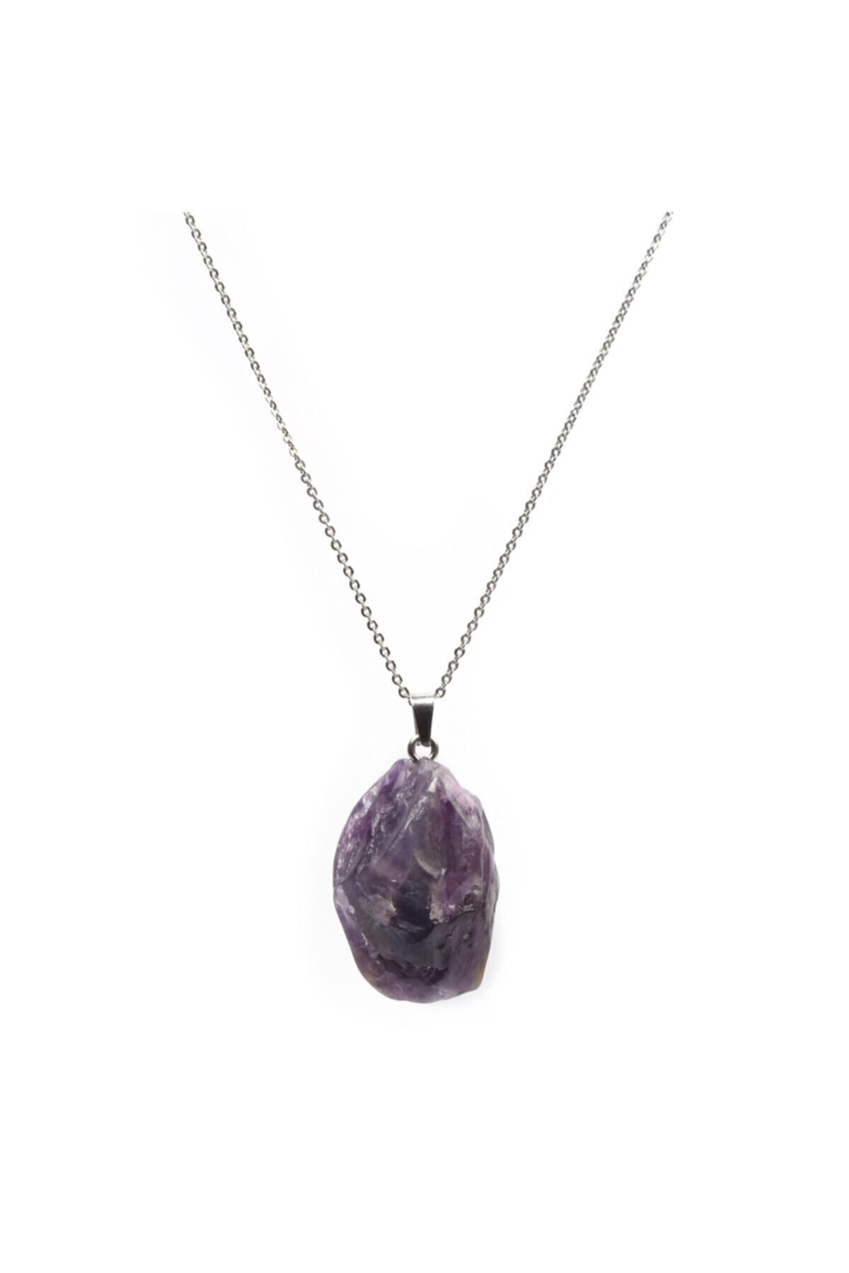 Mystic Energy-Certified Natural Stone Unprocessed Raw Amethyst Necklace |   Gift Natural Stone 4