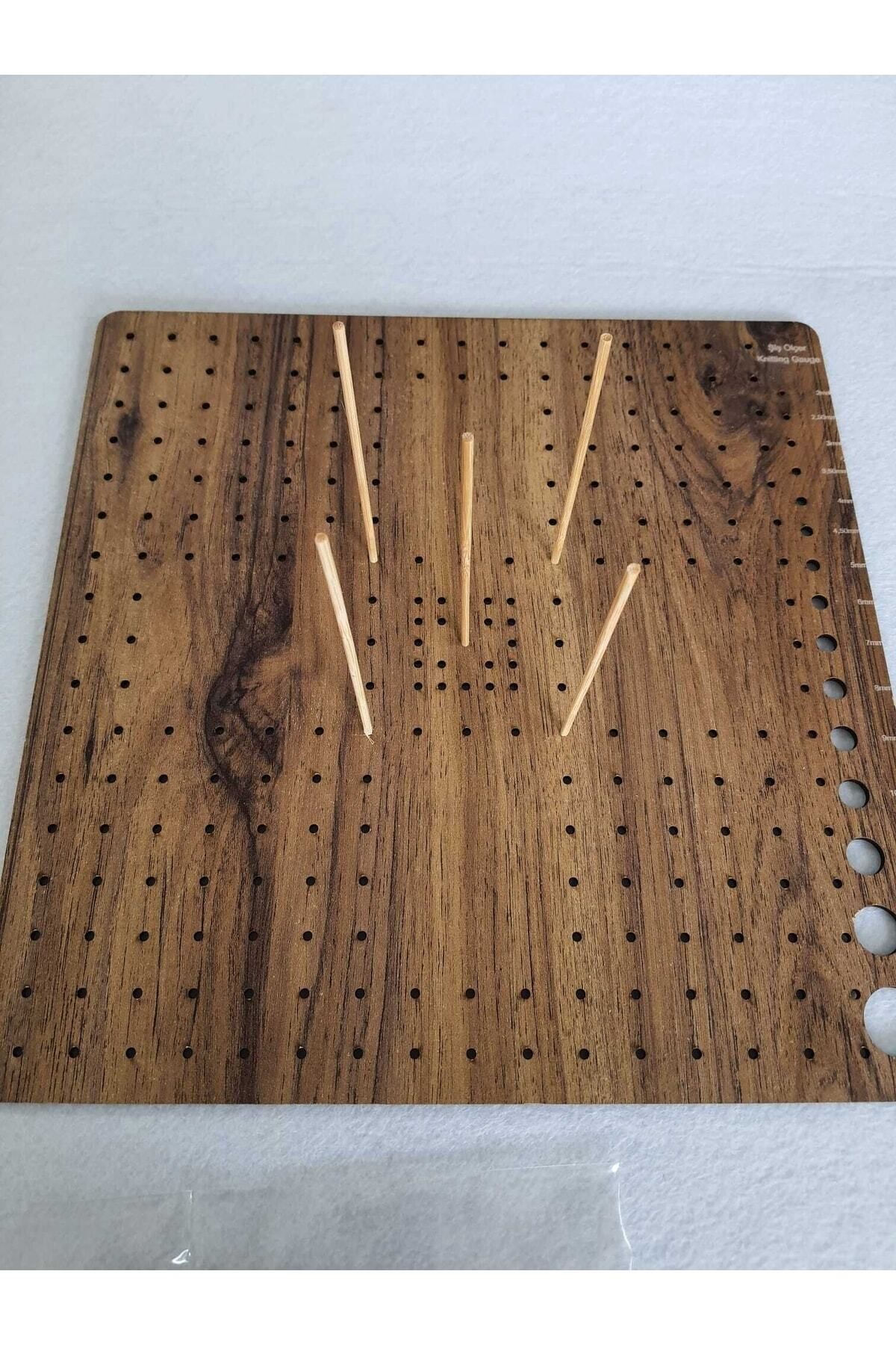 Sena Yün Motif Tahtası 16 Çubuklu Şiş Ölçerli