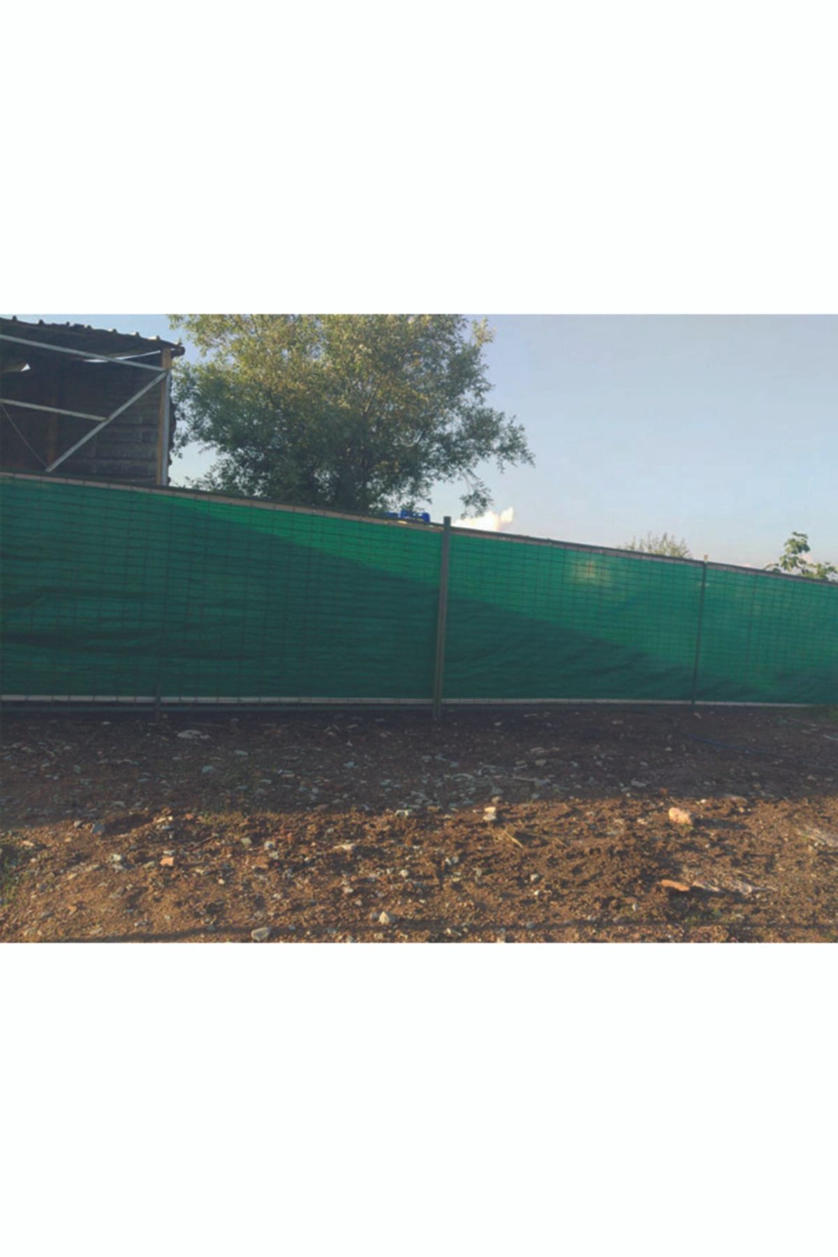 %95'lik 1m X 10m Gölgelik-bahçe Çit Filesi-şeritli Halkalı - Koyu Yeşil 7