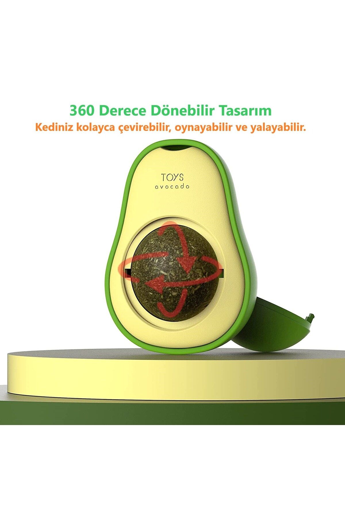 Petfolk-Avocado Catnip 360 Degree Rotating Catnip - Adhesive Toy 5