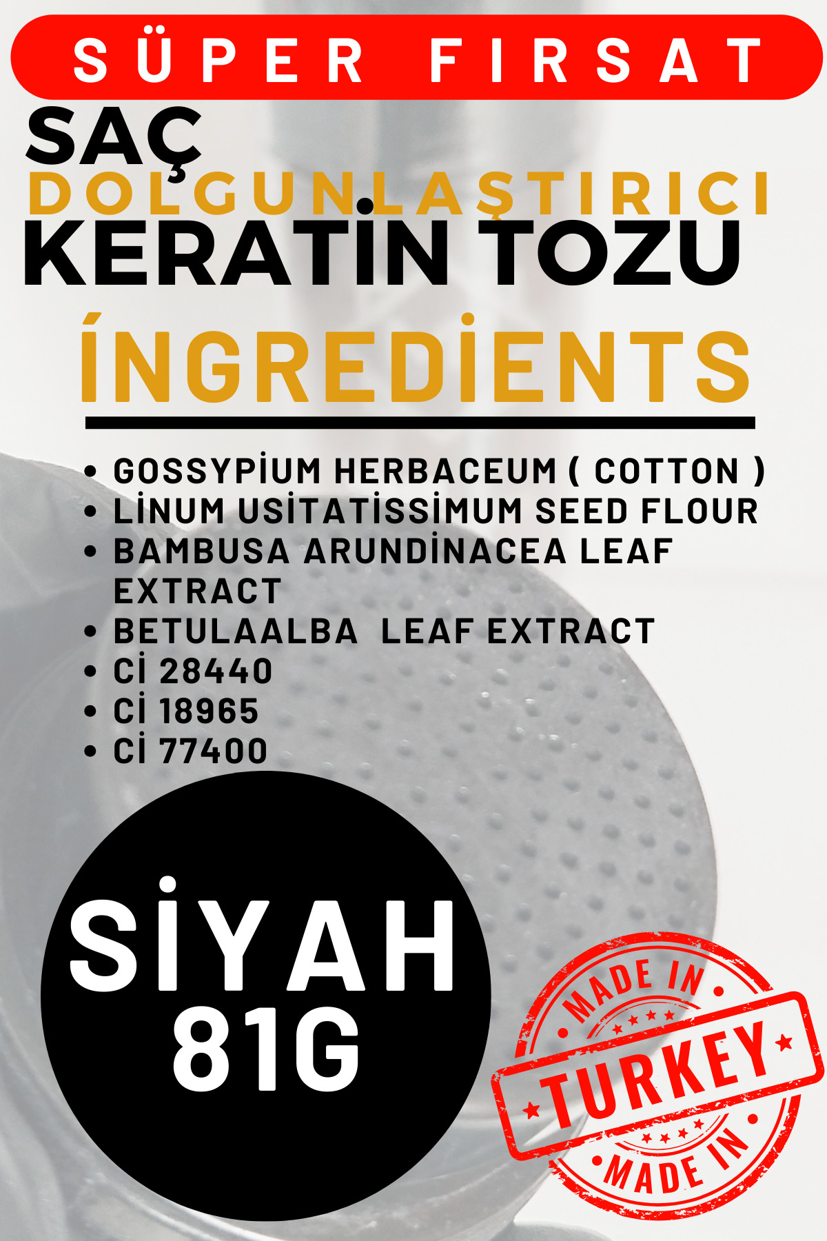 81GR SİYAH Saç Dolgunlaştırıcı Keratin Fibers, Topik Saç Tozu, Saç Kapatıcı, Saç Fiber, Berber — مشکی A_04 — تصویر 7 از 8