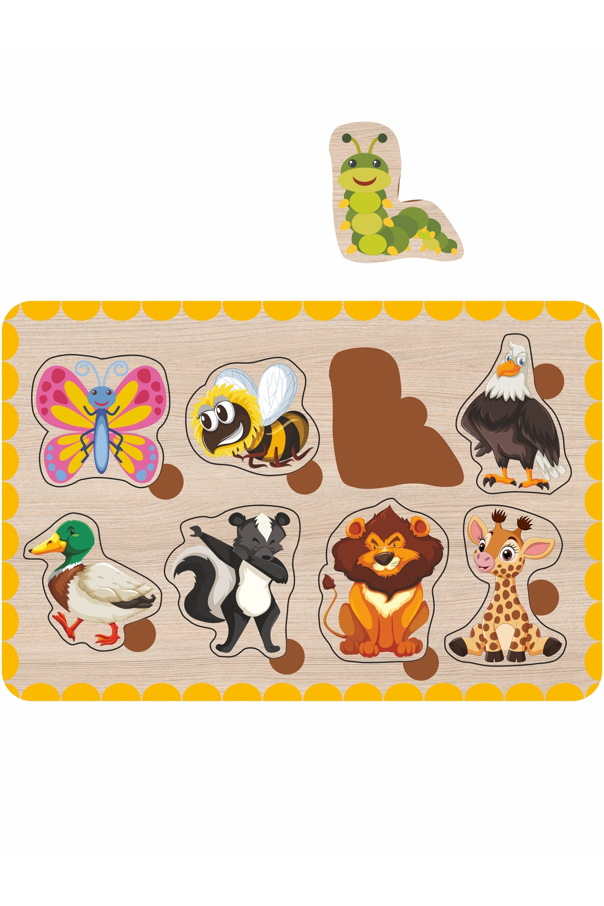 LİPYOS Sevimli Hayvanlar, Taşıtlar, Sebzeler ve Sayılar Ahşap Bultak Set fotoğrafı 2 (önizleme)