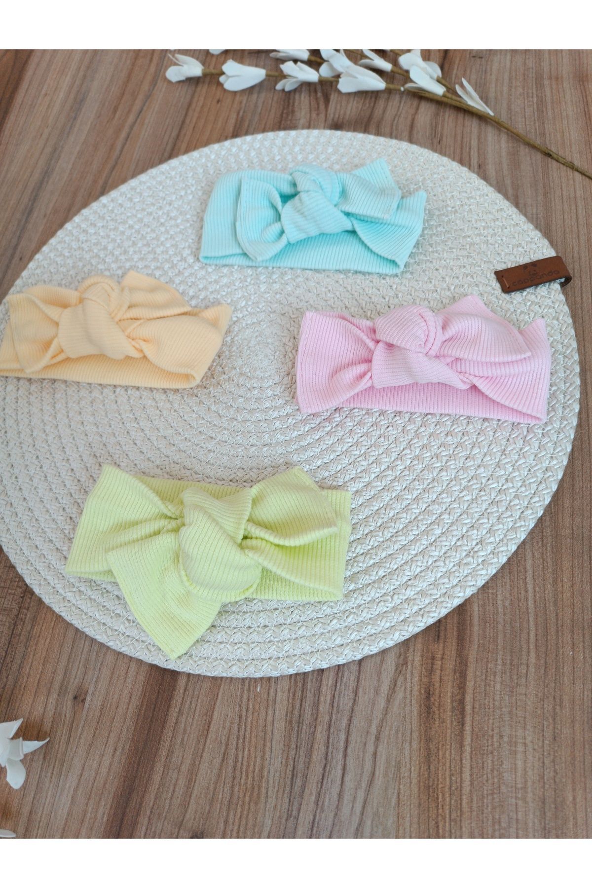 Bebella-Baby Girl Child Set of 4 100% Cotton Bow Bandana - Hair Bandana Gift 6