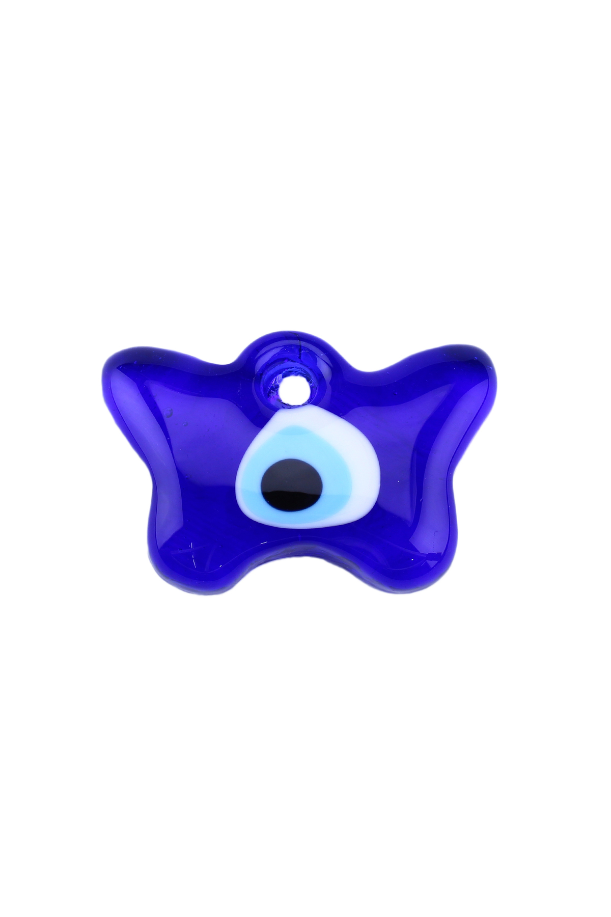 Glass Evil Eye Bead Perforated Butterfly Model Small