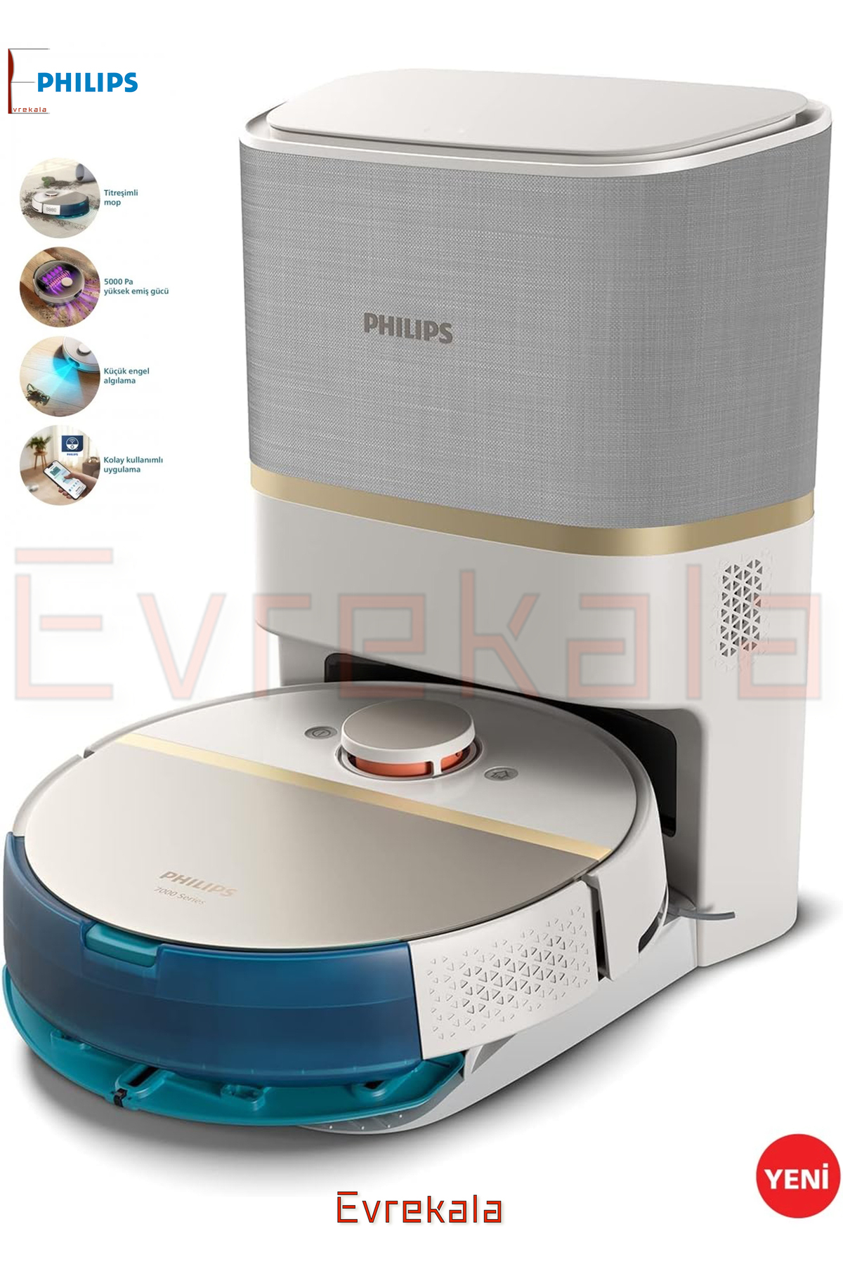 Evrekala Robot Süpürge Philips Islak-Kuru Hazneli Robot -Yetkili Evrekala Shop-İ