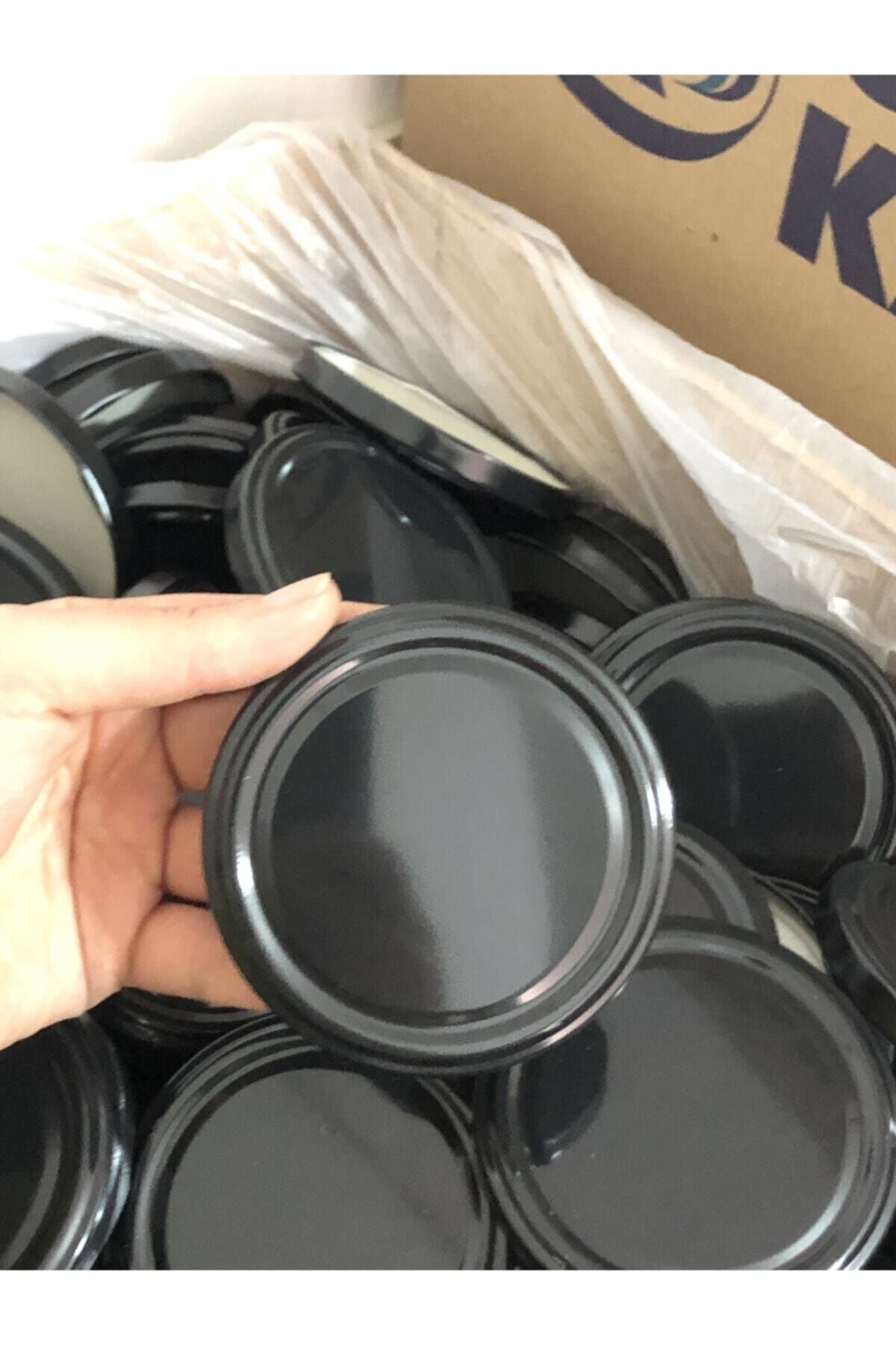 Metal 82 Mm Black 100 Canned Jar Lids with Silicone