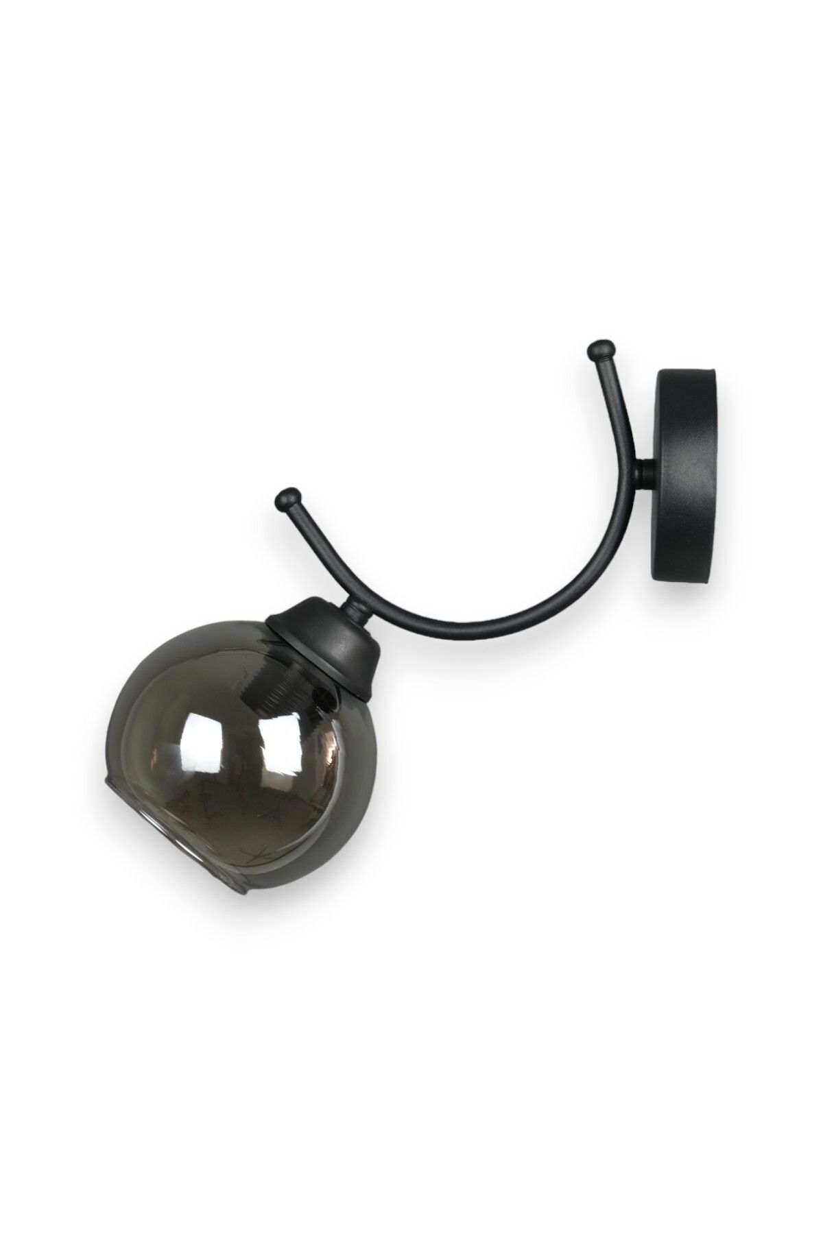 Fer Avize-Sıla Sconce Modern Design Black Color White Glass Cafe - Kitchen - Bedroom - Hall Wall Sconce 3