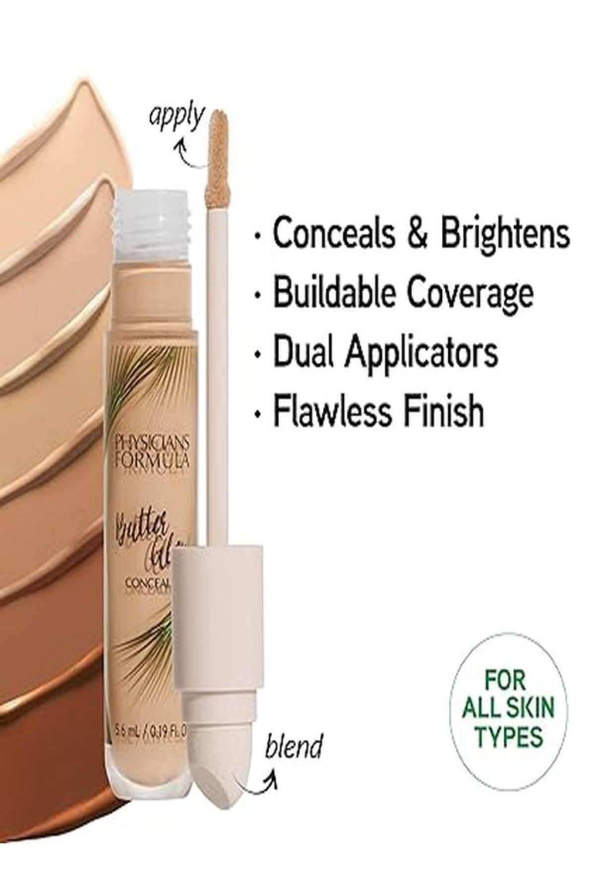 Physicians Formula-BUTTER GLOW GLIT CONCEALER CONCEALER UNDER EYE CONCEALER double-ended applicator 2
