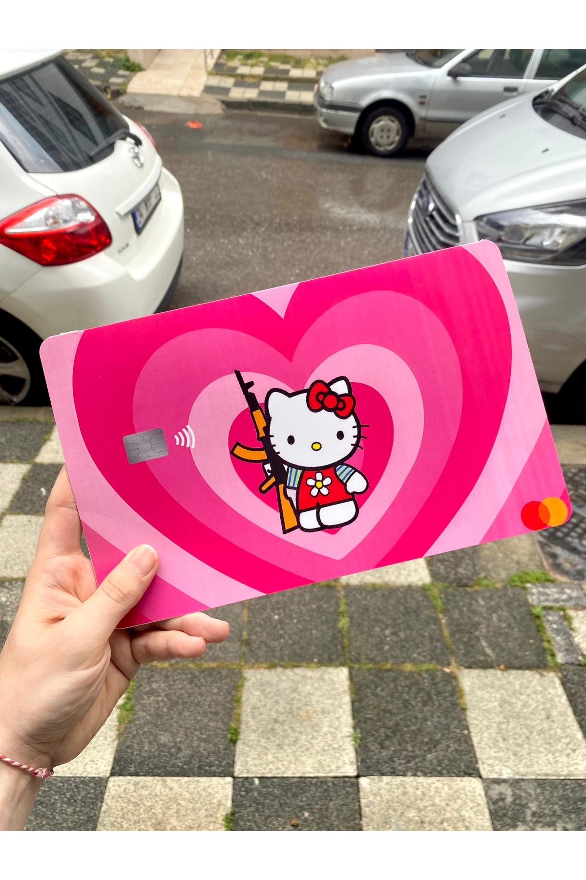 Ludios Hello Kitty ''Keleş'' Büyük Boy Dev Kredi Banka Kartı Kılıfı (18X29)