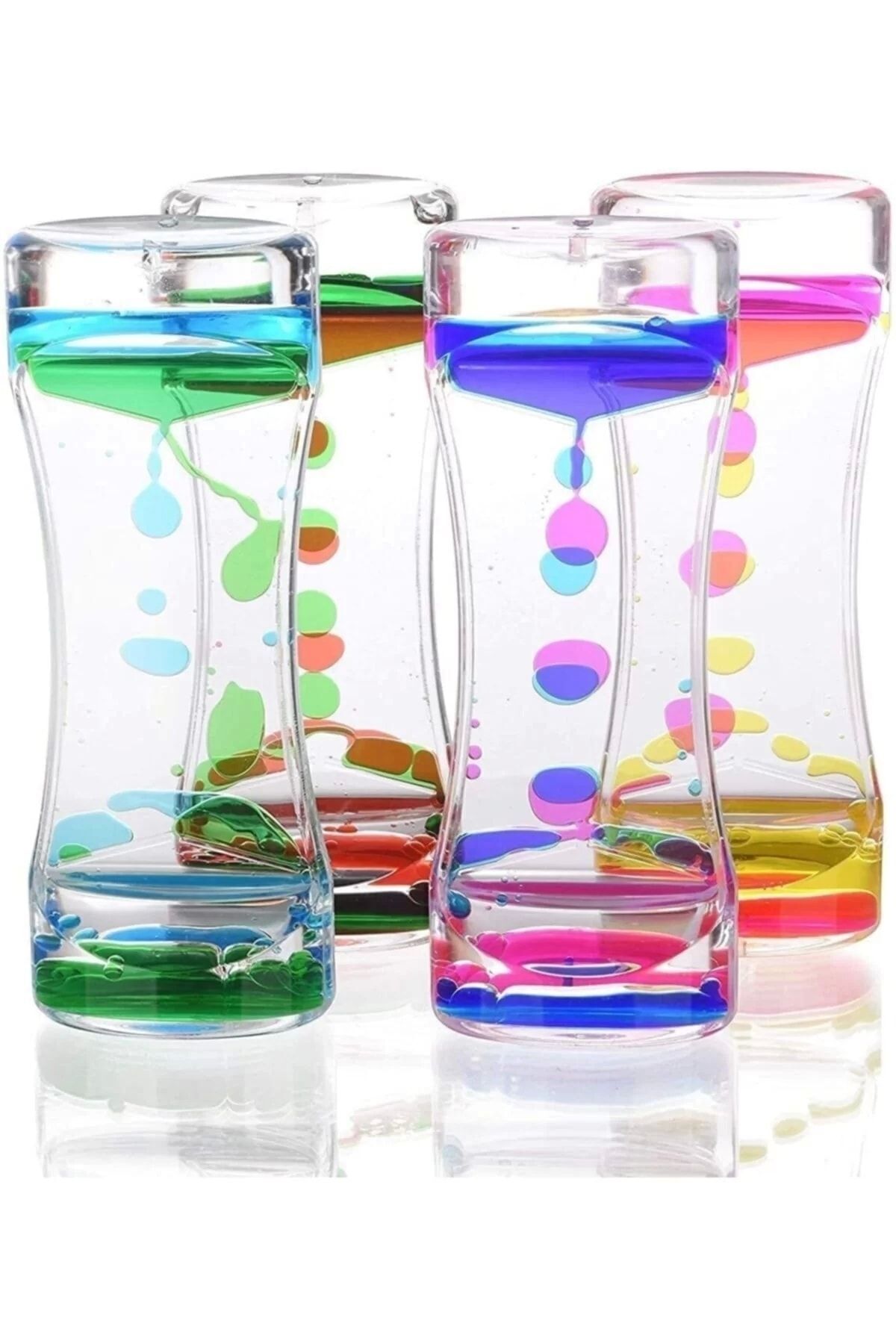 ساعت حبابی دو تکه، ساعت شنی مایع، ساعت شنی لاوالمپ، حباب آب، اسباببازی حسی، ۲ عدد